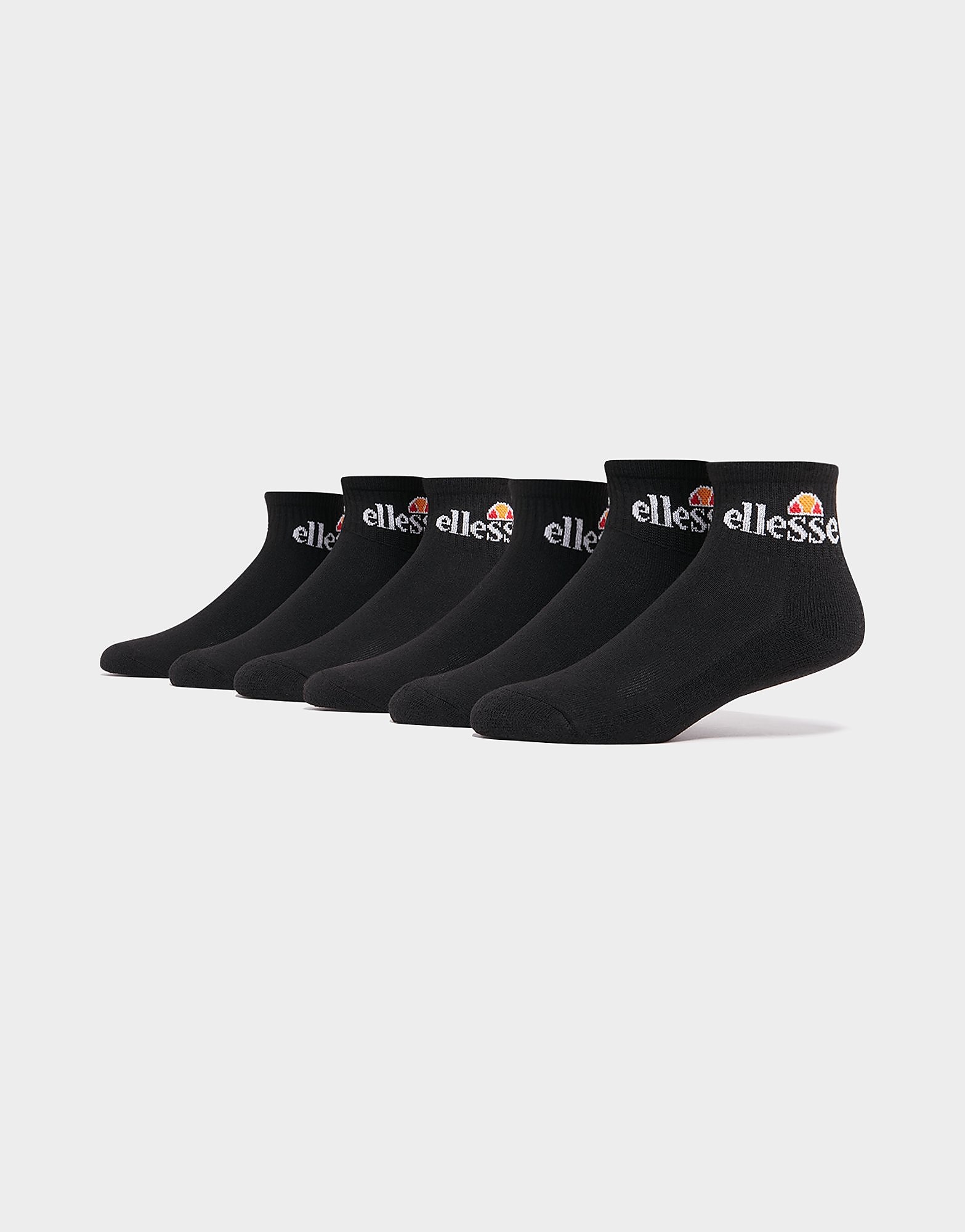 

Ellesse 6 Pack Core 1/4 Socks - Black - Mens, Black