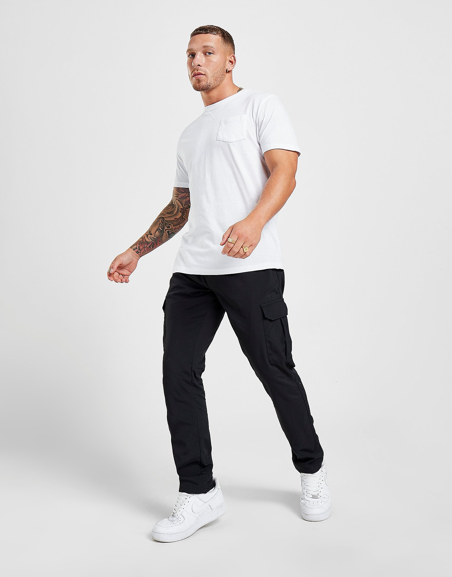 

Brave Soul Slim Cargo Pants - Black - Mens, Black