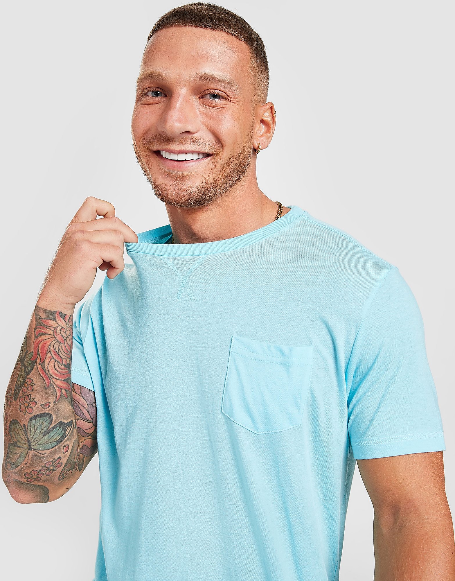 

Brave Soul Pocket T-Shirt - Blue - Mens, Blue