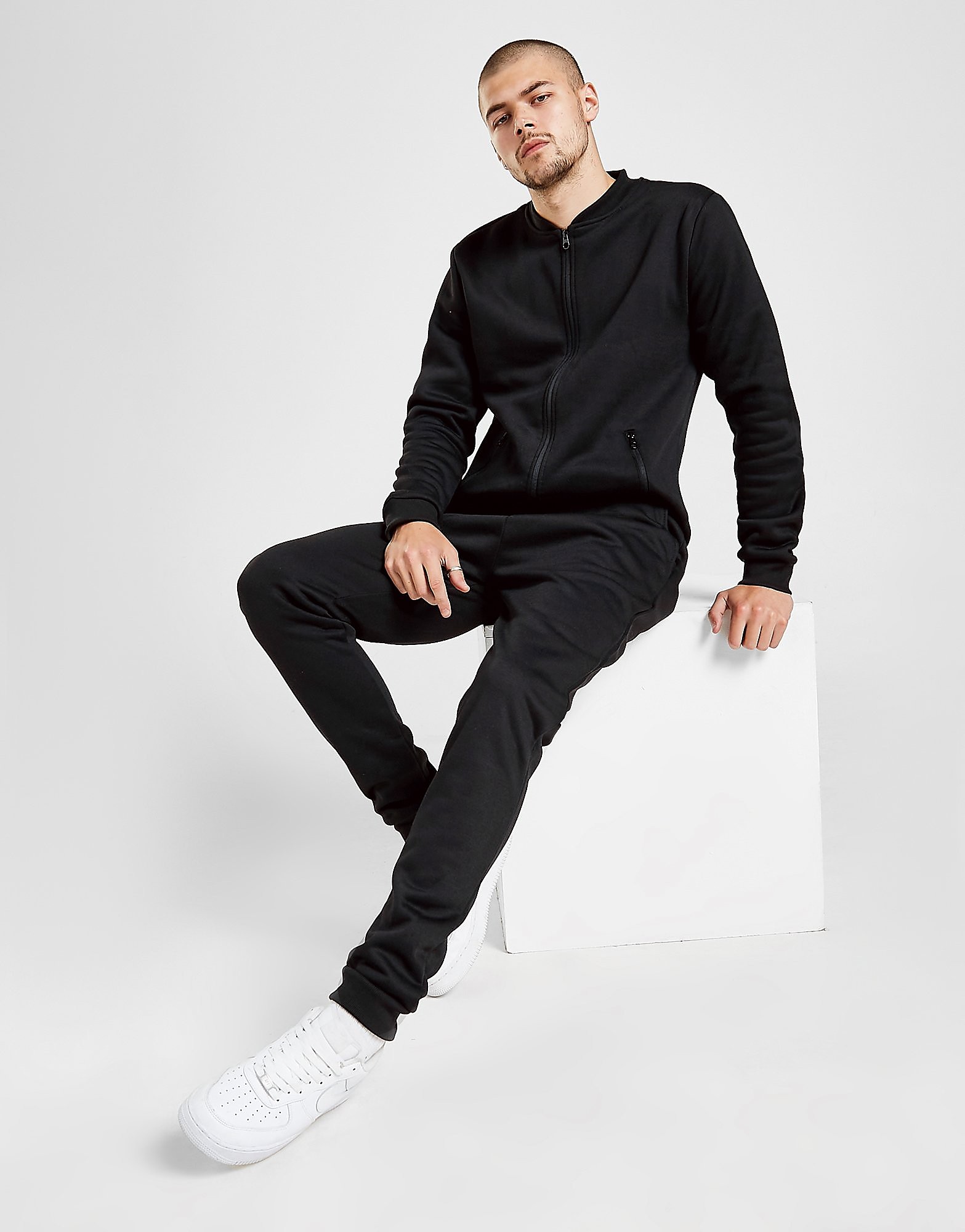 

Brave Soul Bomber Fleece Tracksuit - Black - Mens, Black