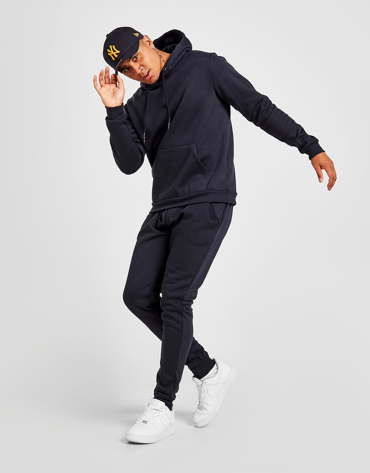 

Brave Soul Overhead Hooded Fleece Tracksuit - Navy - Mens, Navy