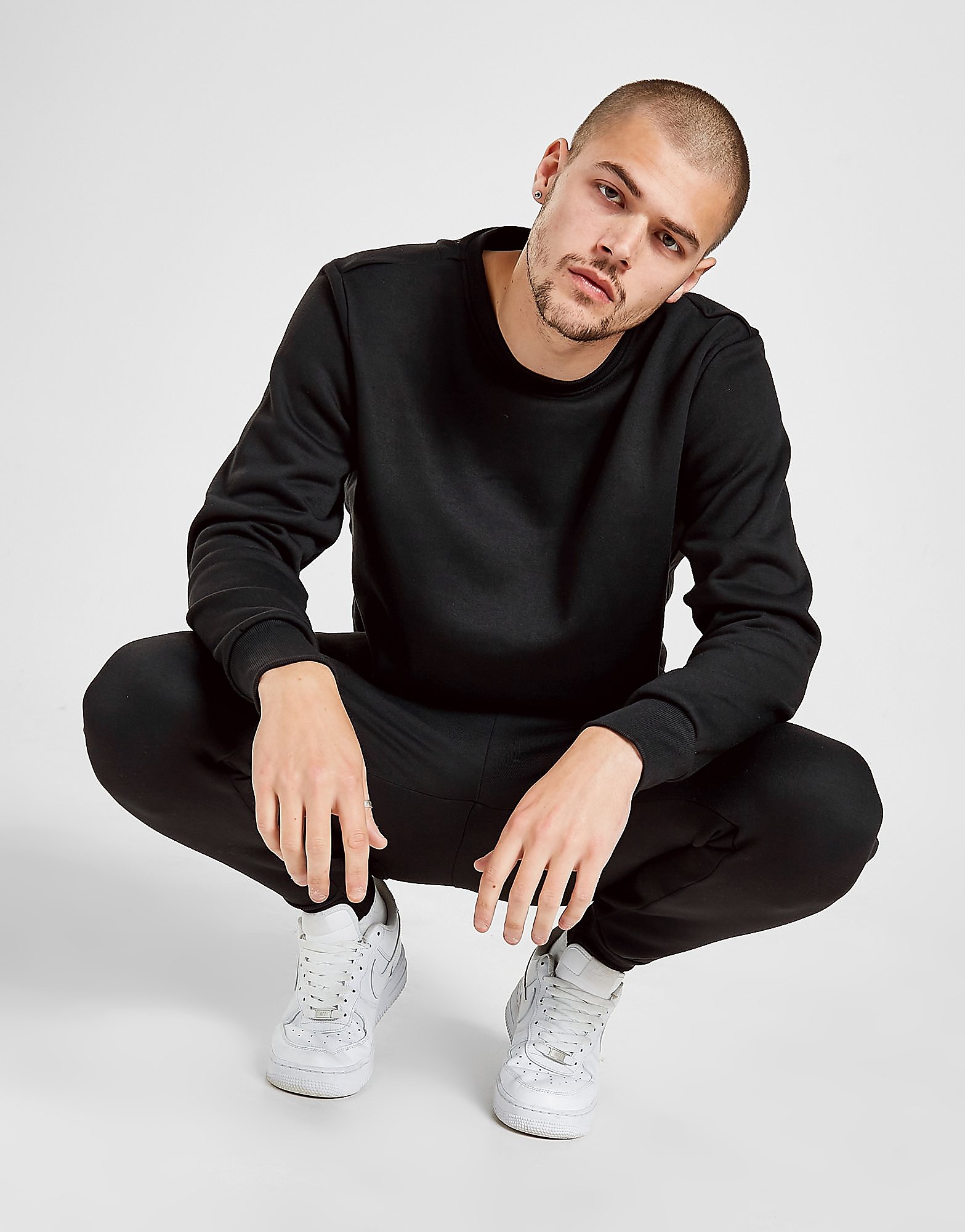 

Brave Soul Crew Fleece Tracksuit - Black - Mens, Black