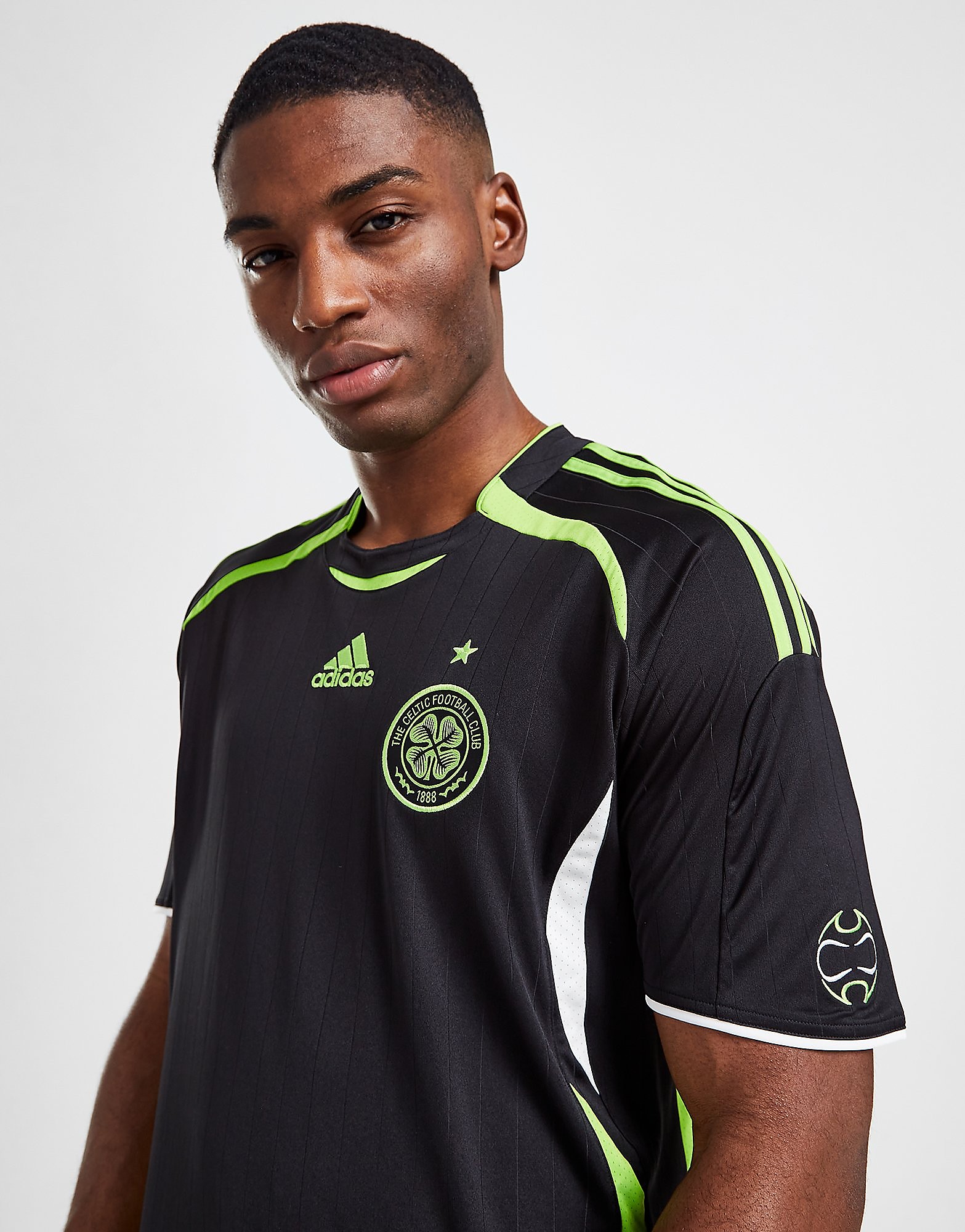 

adidas Celtic FC TeamGeist Shirt - Black - Mens, Black