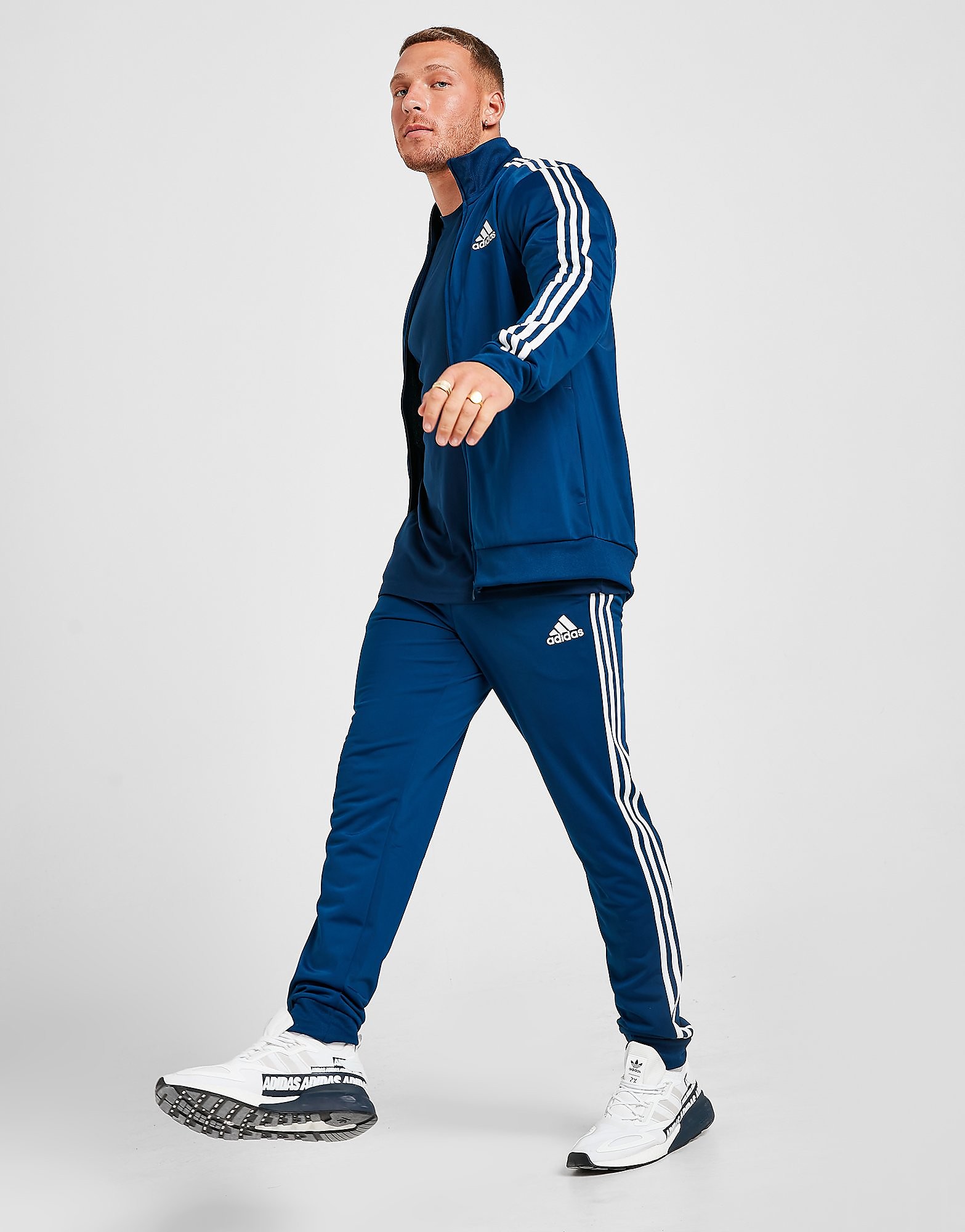 

adidas Badge of Sport 3-Stripes Poly Track Pants - Only at JD - Blue - Mens, Blue