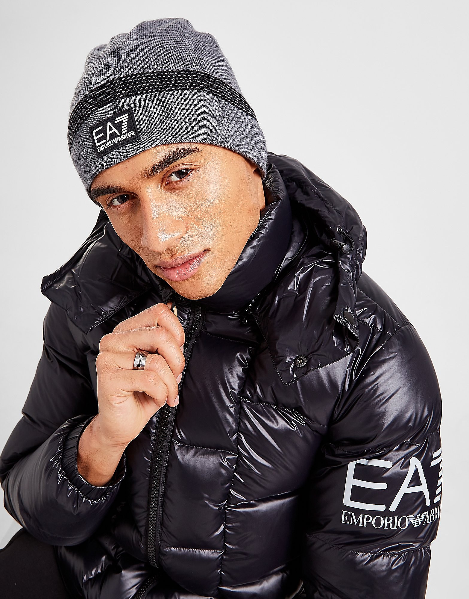 

Emporio Armani EA7 Train Core Beanie - Grey - Womens, Grey