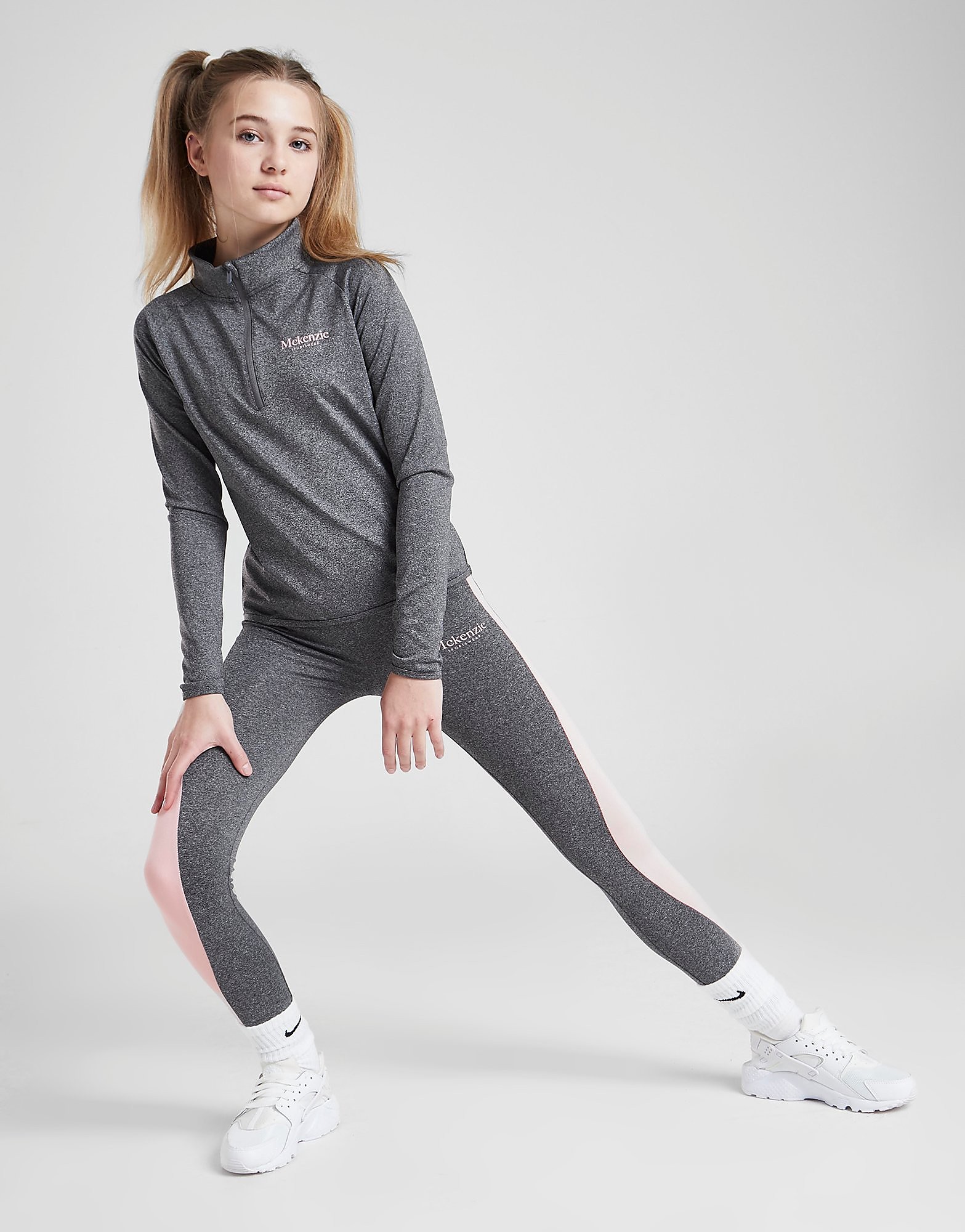 

McKenzie Girls' Performance 1/4 Zip Top Junior - Grey - Kids, Grey
