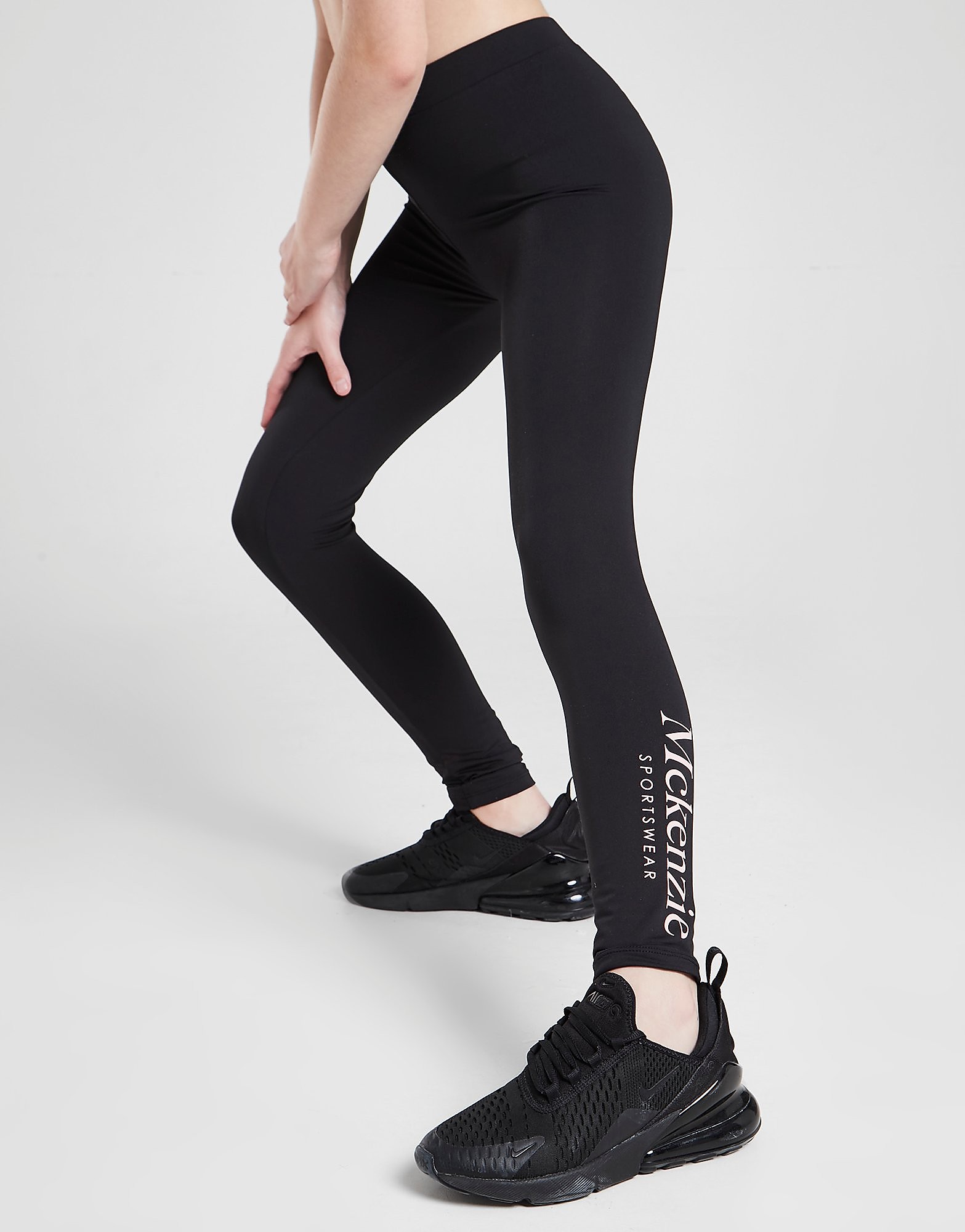 McKenzie Girls' Logo Leggings Junior - Black - Kids, Black
