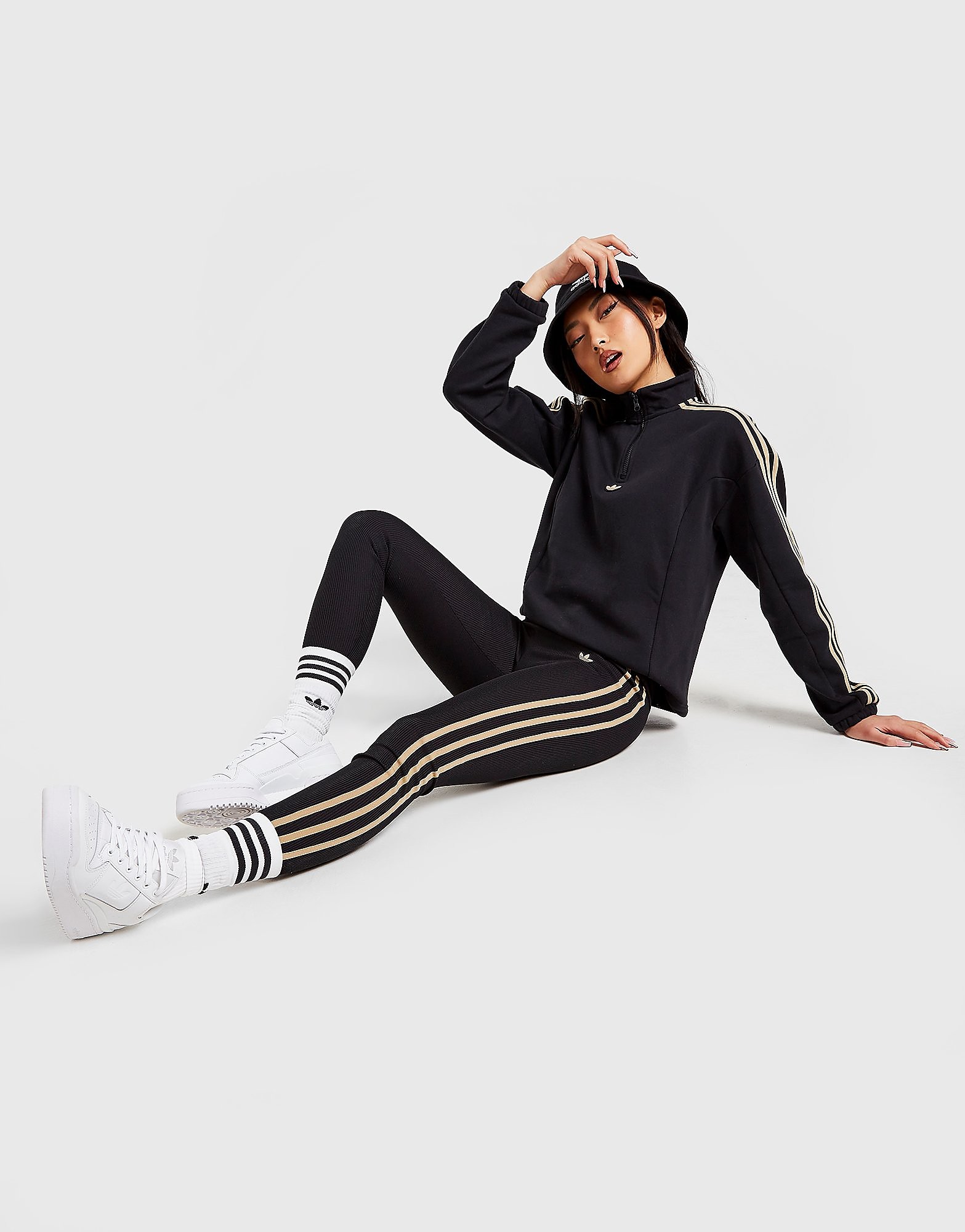 

adidas Originals Ribbed Leggings - Only at JD - Black - Womens, Black