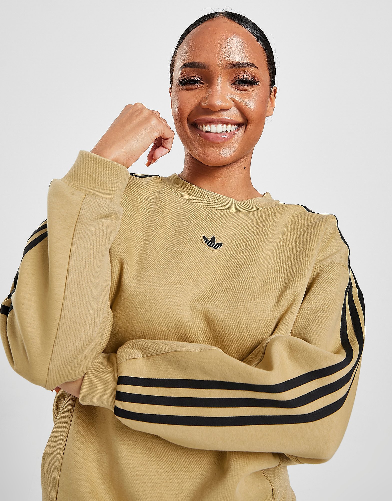 

adidas Originals Boyfriend Crew Sweatshirt - Only at JD - Brown - Womens, Brown