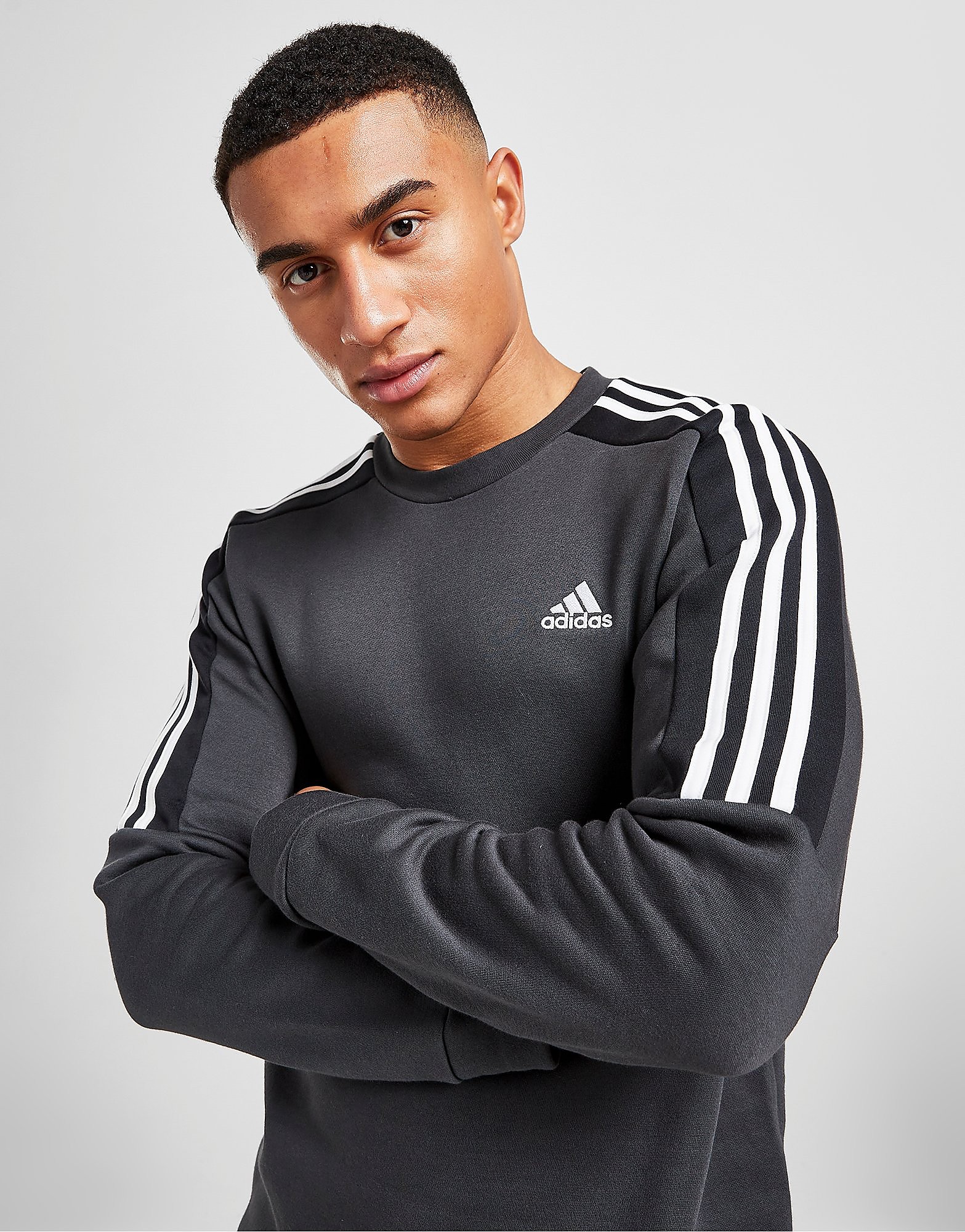 

adidas Energize Crew Sweatshirt - Only at JD - Grey - Mens, Grey