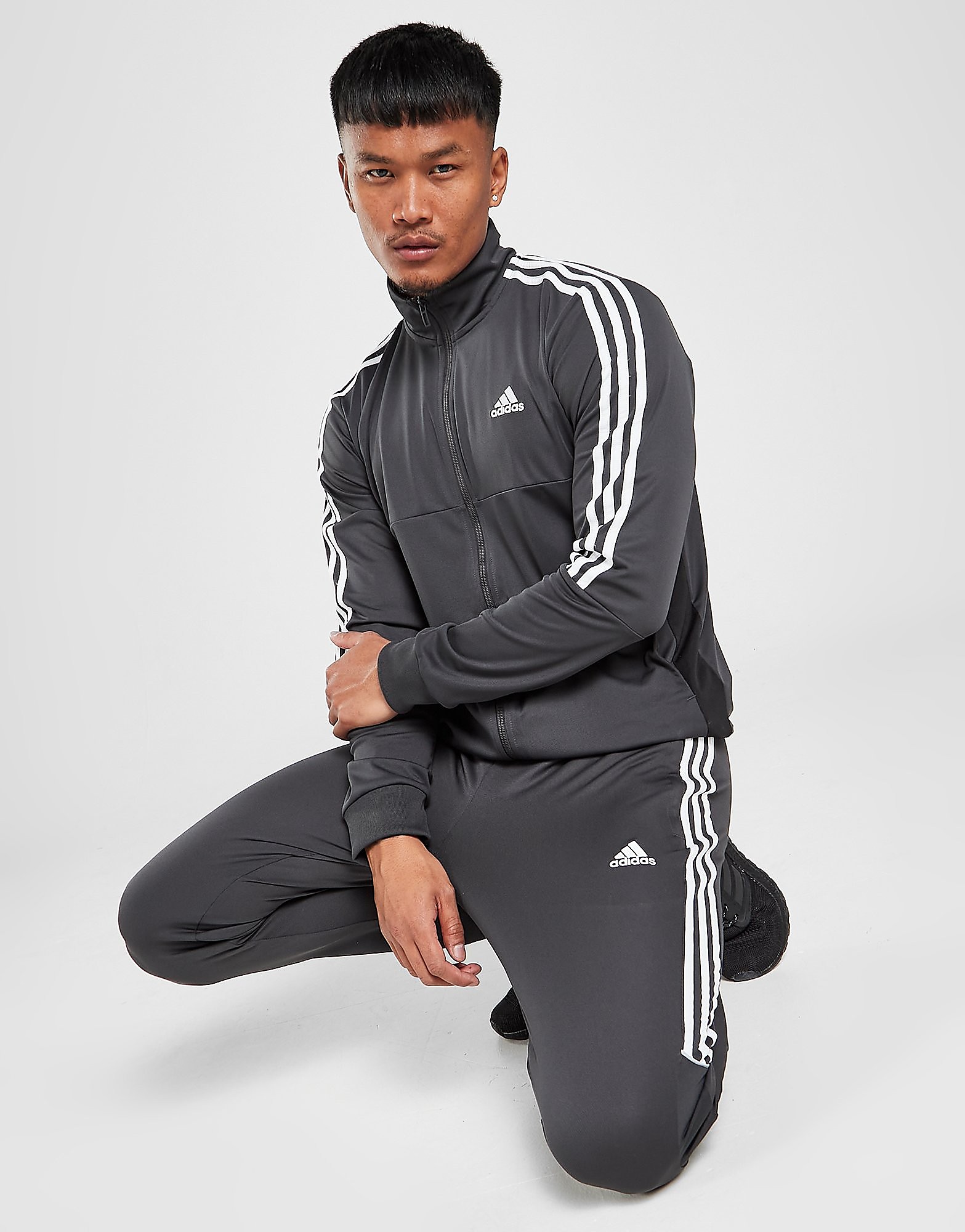 adidas Match Knit Tracksuit - Only at JD - Grey - Mens, Grey