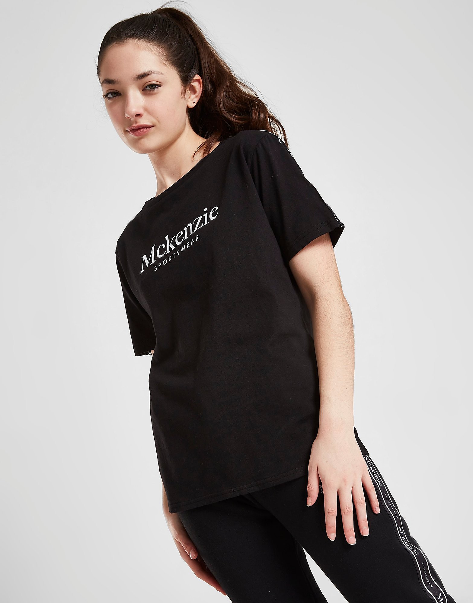 

McKenzie Girls' Tape Boyfriend T-Shirt Junior - BLACK - Kids, BLACK