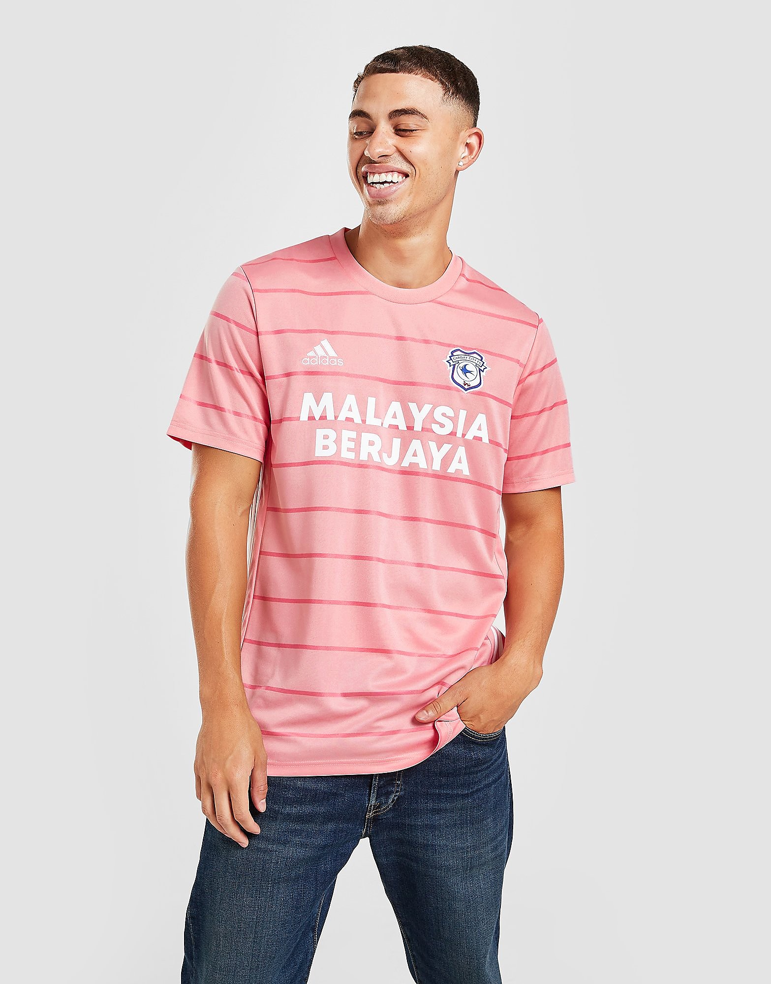 

adidas Cardiff City FC 2021/22 Away Shirt - Glow Pink - Mens, Glow Pink