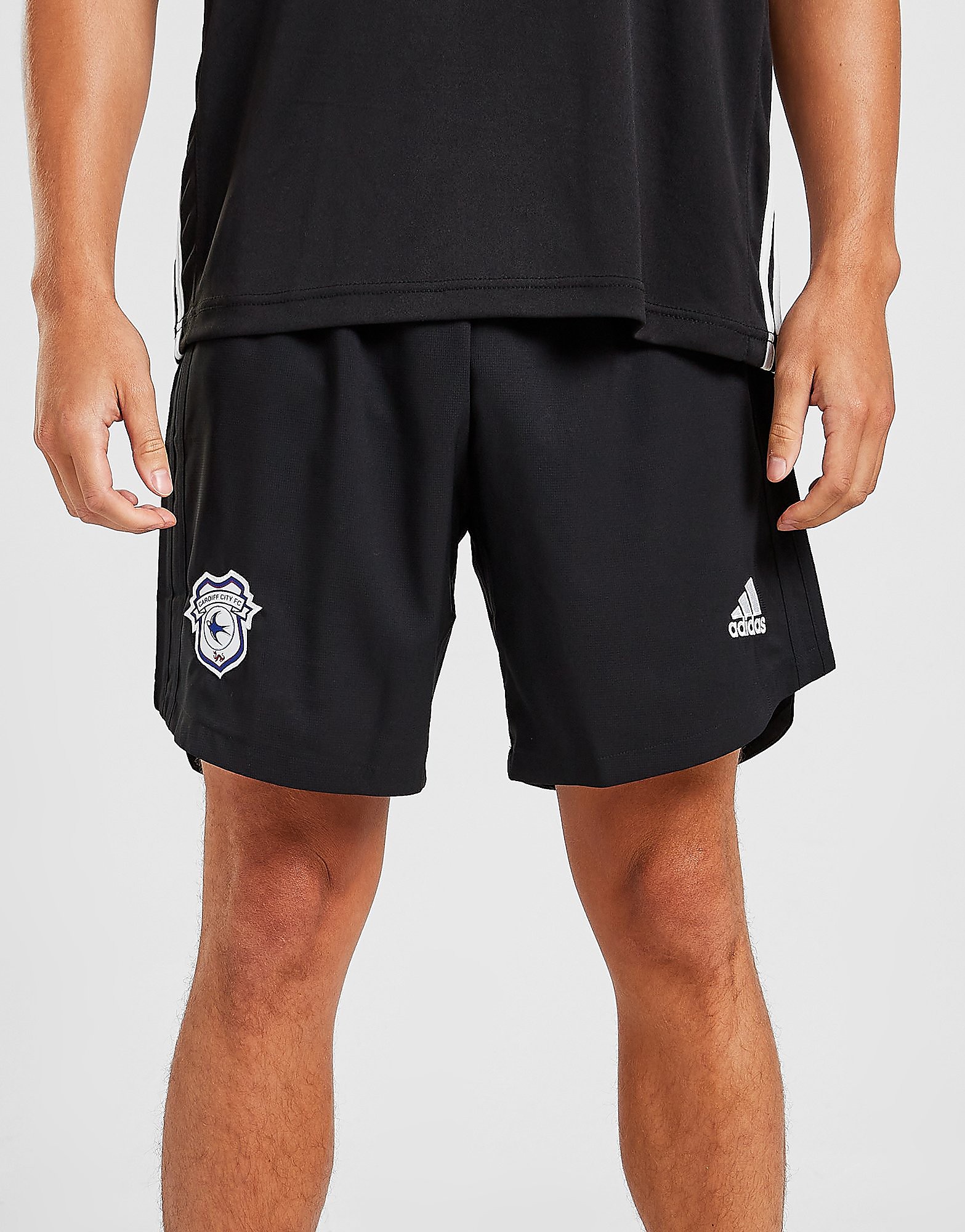 

adidas Cardiff City FC 2021/22 Away Shorts - Black - Mens, Black