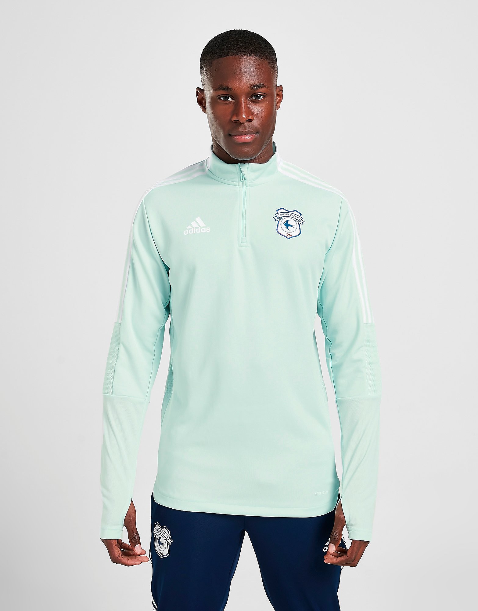 

adidas Cardiff City FC Tiro 21 Training Top - Green - Mens, Green