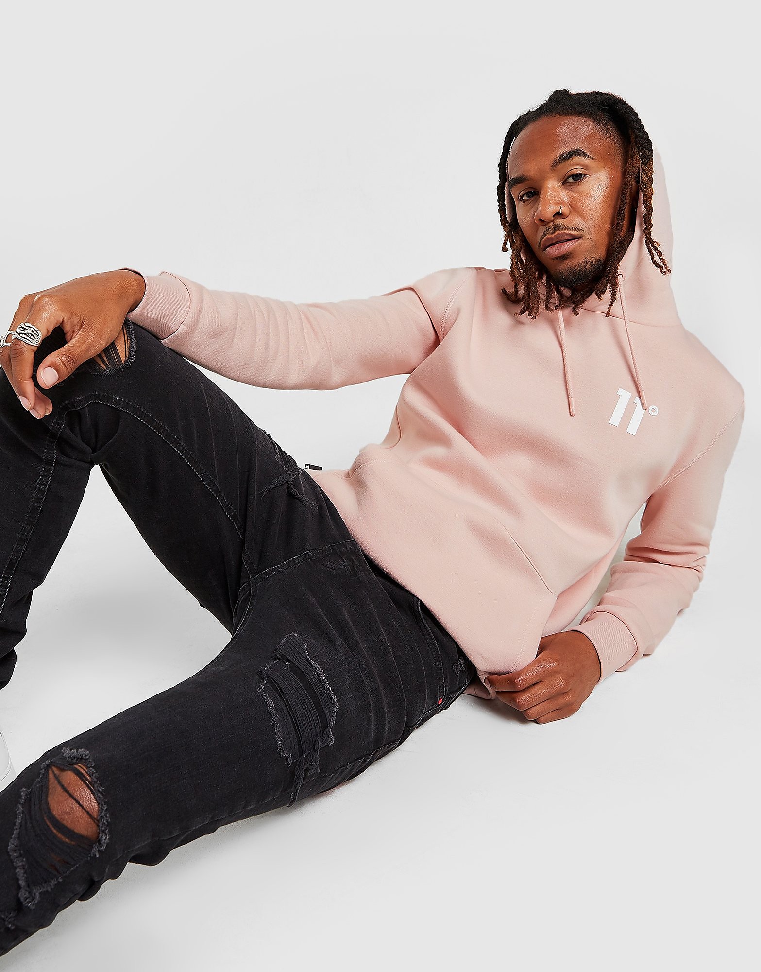 

11 Degrees Core Overhead Hoodie - Pink - Mens, Pink