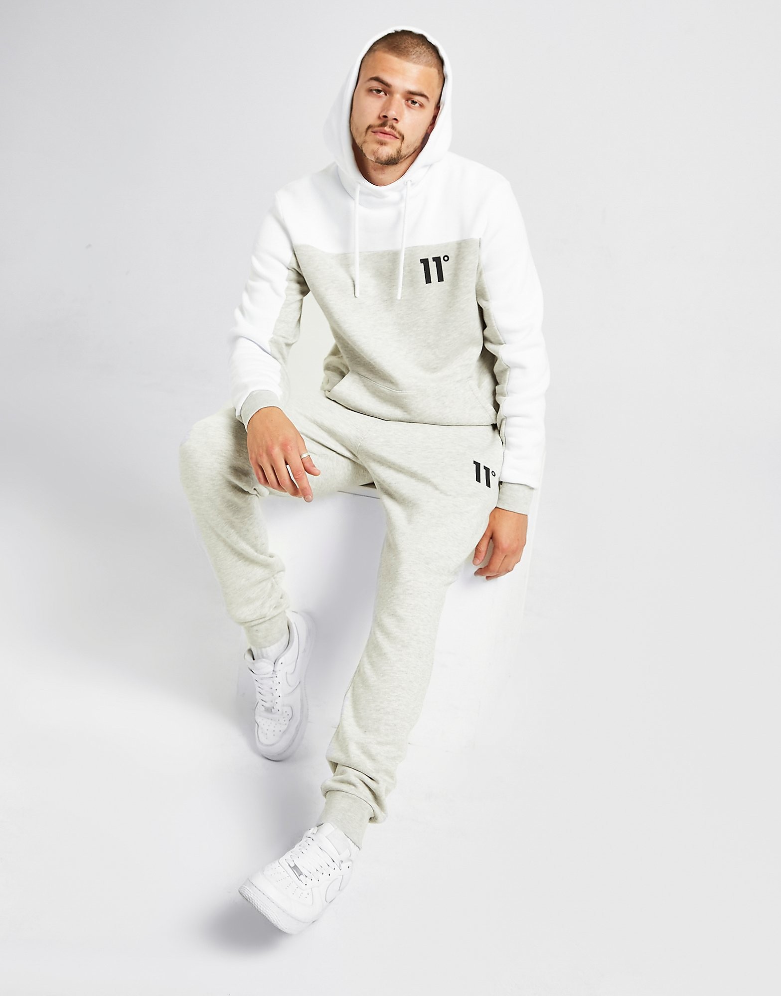 

11 Degrees Colour Block Tracksuit - Grey - Mens, Grey
