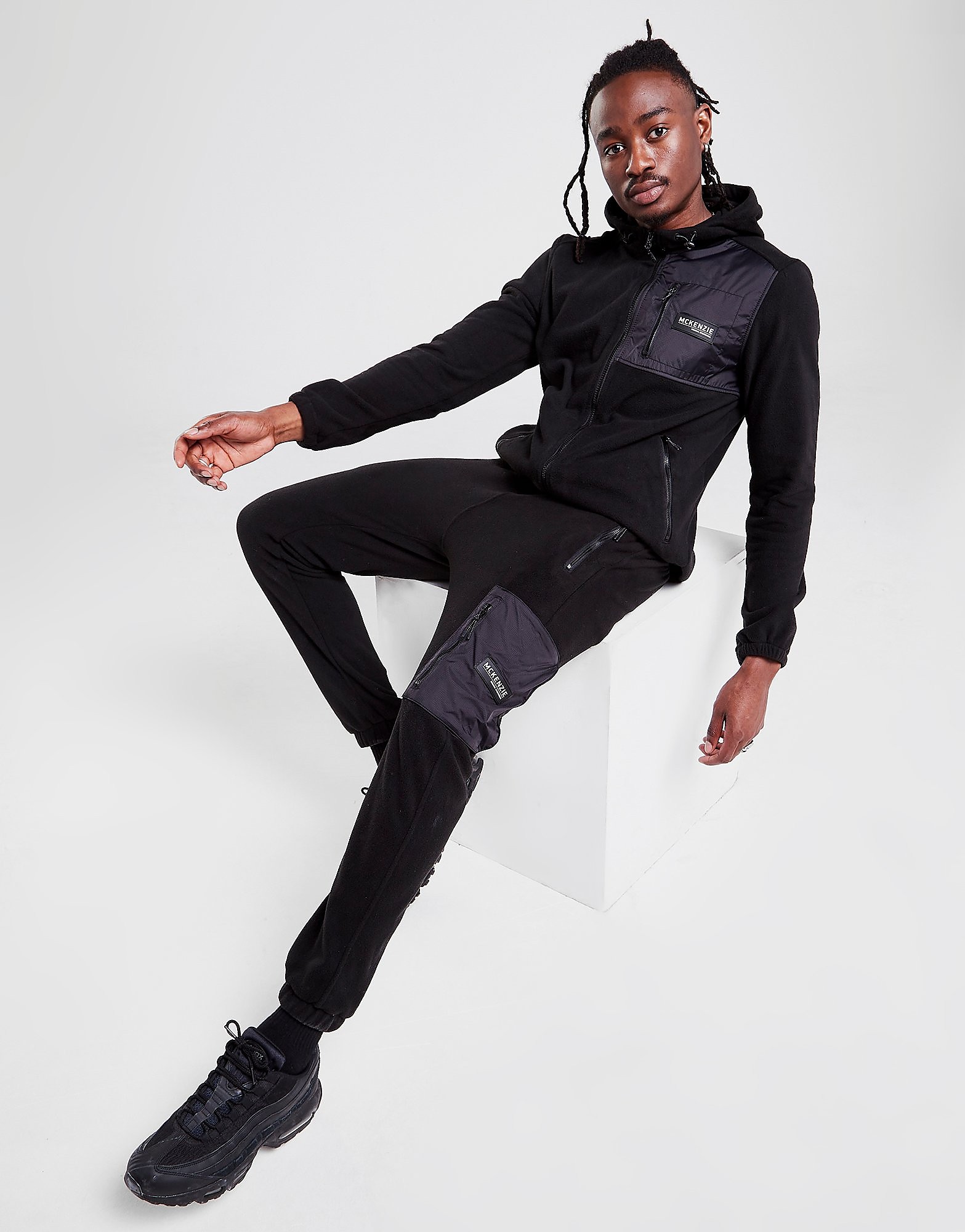 

McKenzie Charlie Polar Fleece Tracksuit - Only at JD - Black - Mens, Black