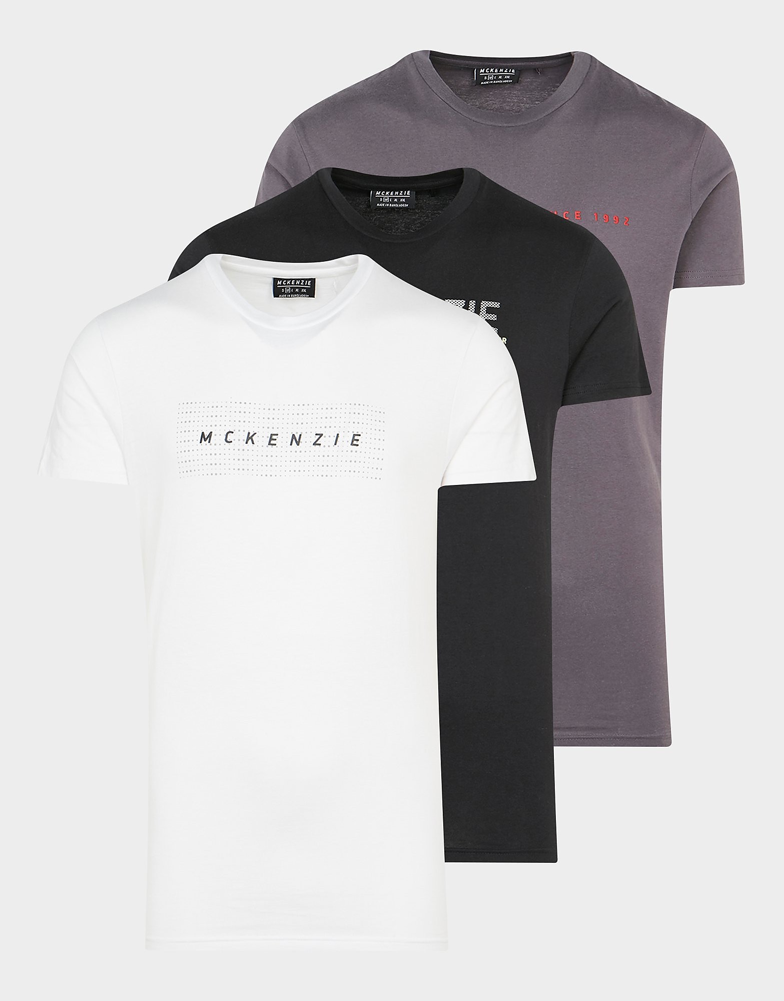 McKenzie 3-Pack Reflective T-Shirts - Only at JD - White - Mens, White