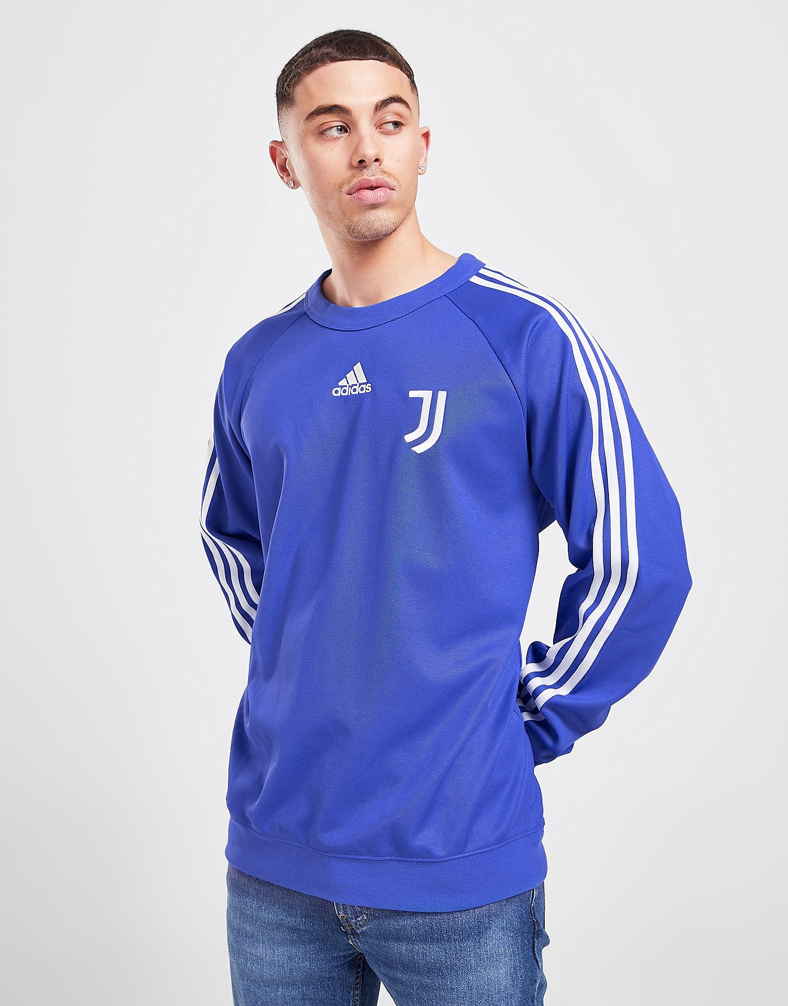 

adidas Juventus FC Teamgeist Crew Sweatshirt - Hi-Res Blue - Mens, Hi-Res Blue