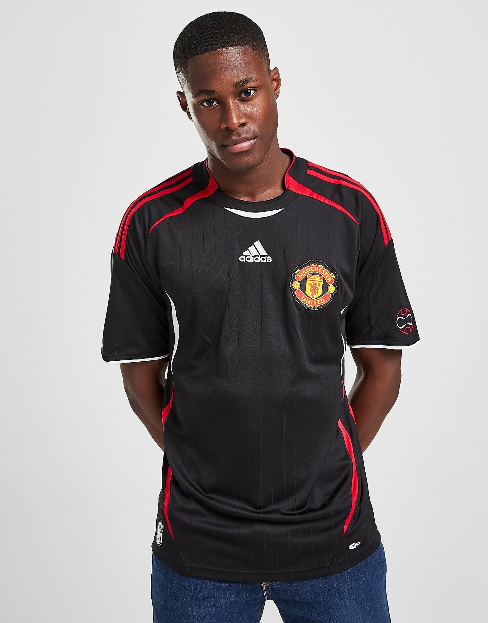 

adidas Manchester United FC Teamgeist Shirt - Black - Mens, Black