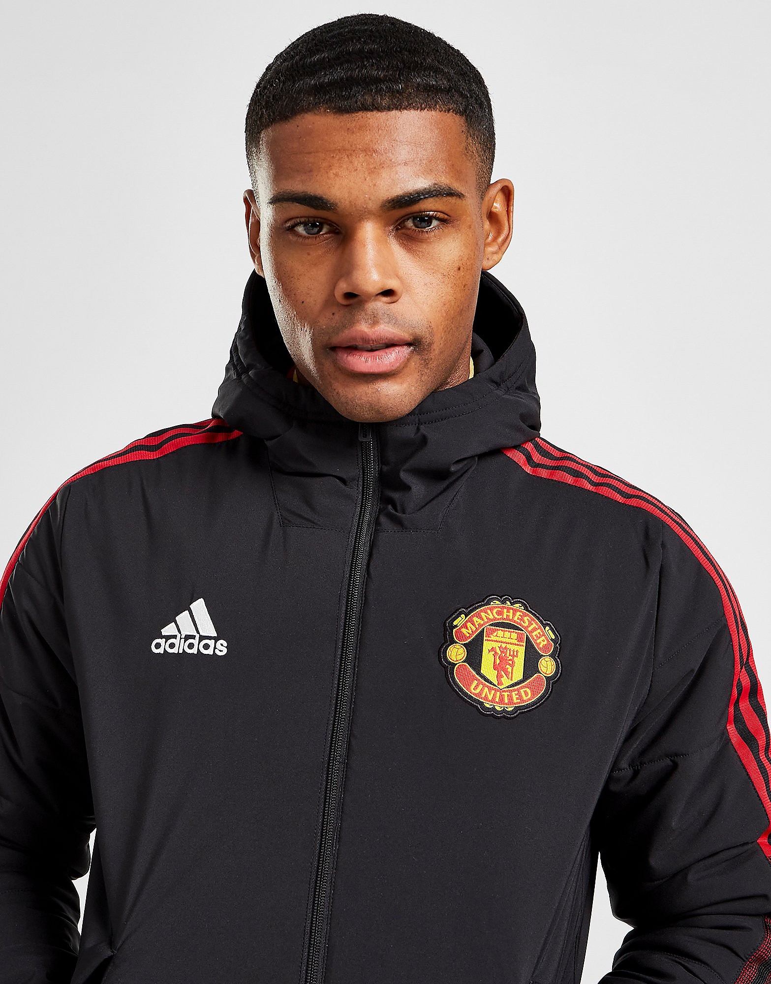 

adidas Manchester United FC Teamgeist Crew Sweatshirt - Black - Mens, Black