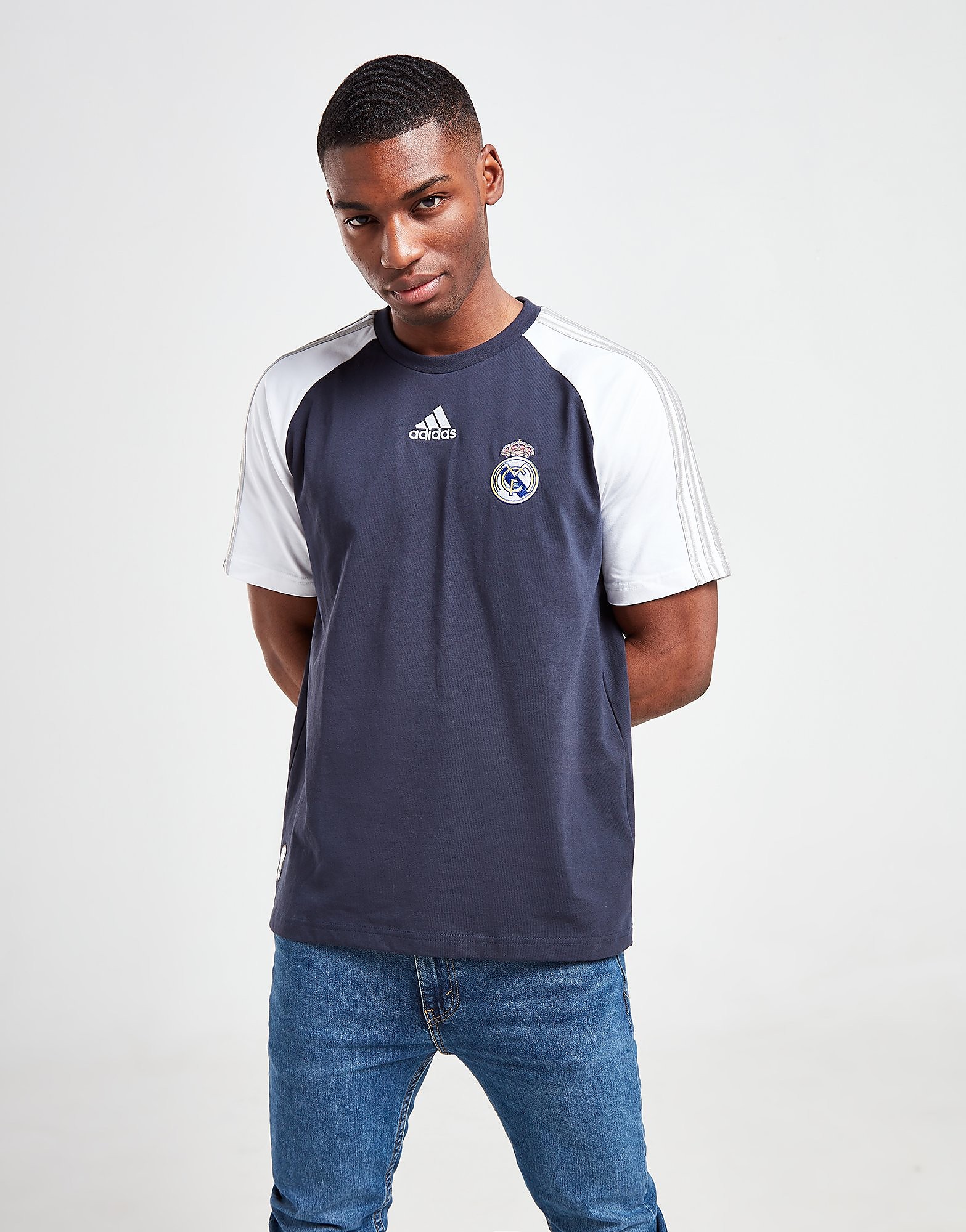 adidas Real Madrid Team Geist T-Shirt - Night Navy / White - Mens, Night Navy / White