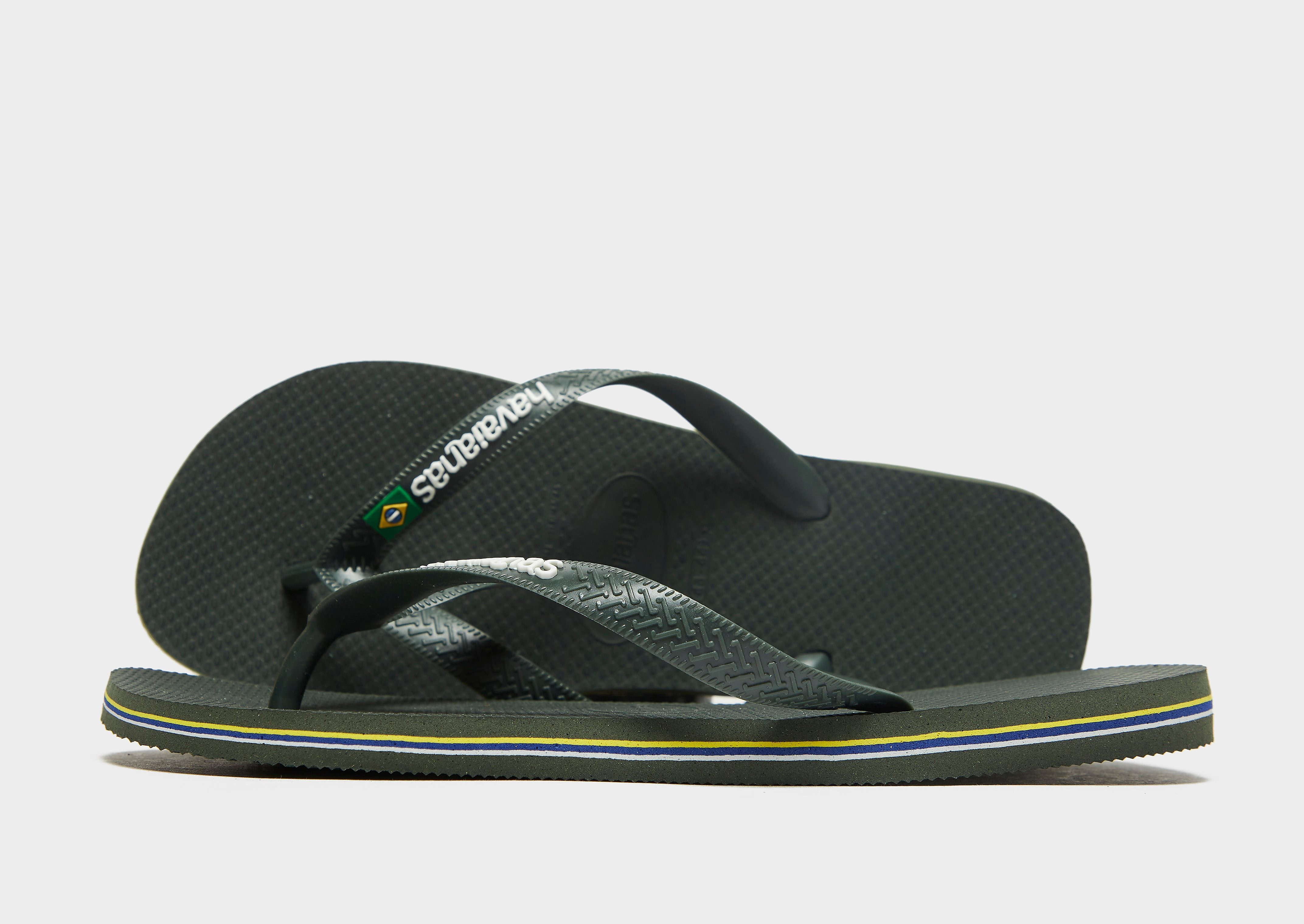 

Havaianas Brazil Logo Flip Flops - Green - Mens, Green