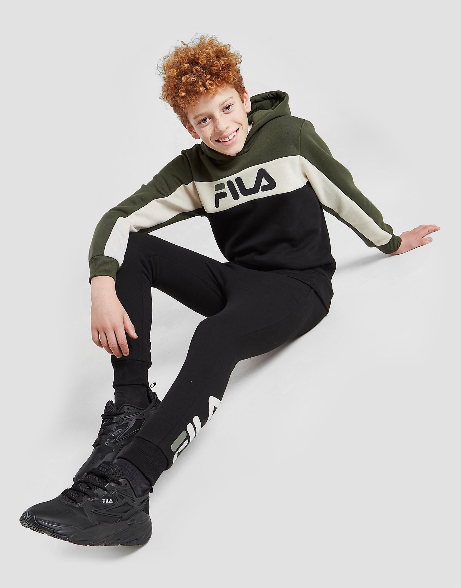 

Fila Jack Colour Block Hooded Tracksuit Junior - Only at JD - Black - Kids, Black