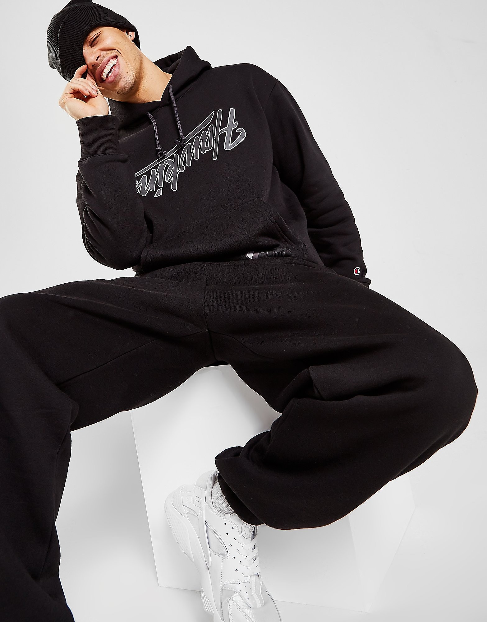 

Champion x Stranger Things Hawkins Hoodie - Black - Mens, Black
