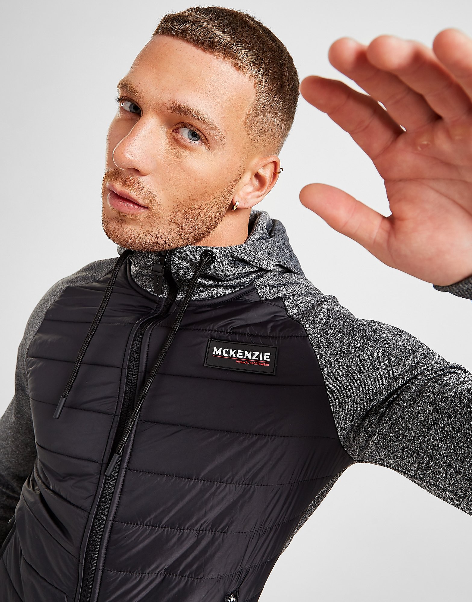 

McKenzie Mohales Hybrid Full Zip Hoodie - Only at JD - Grey/Black - Mens, Grey/Black