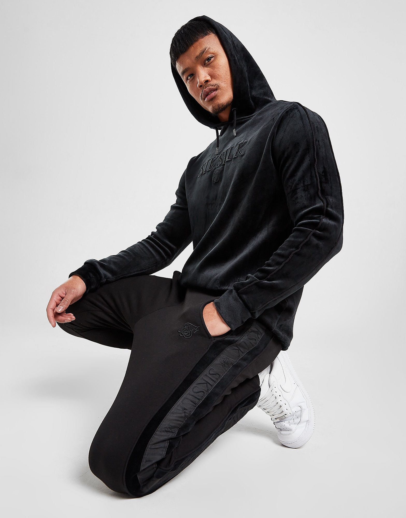 

SikSilk Opulent Tape Joggers - Black - Mens, Black
