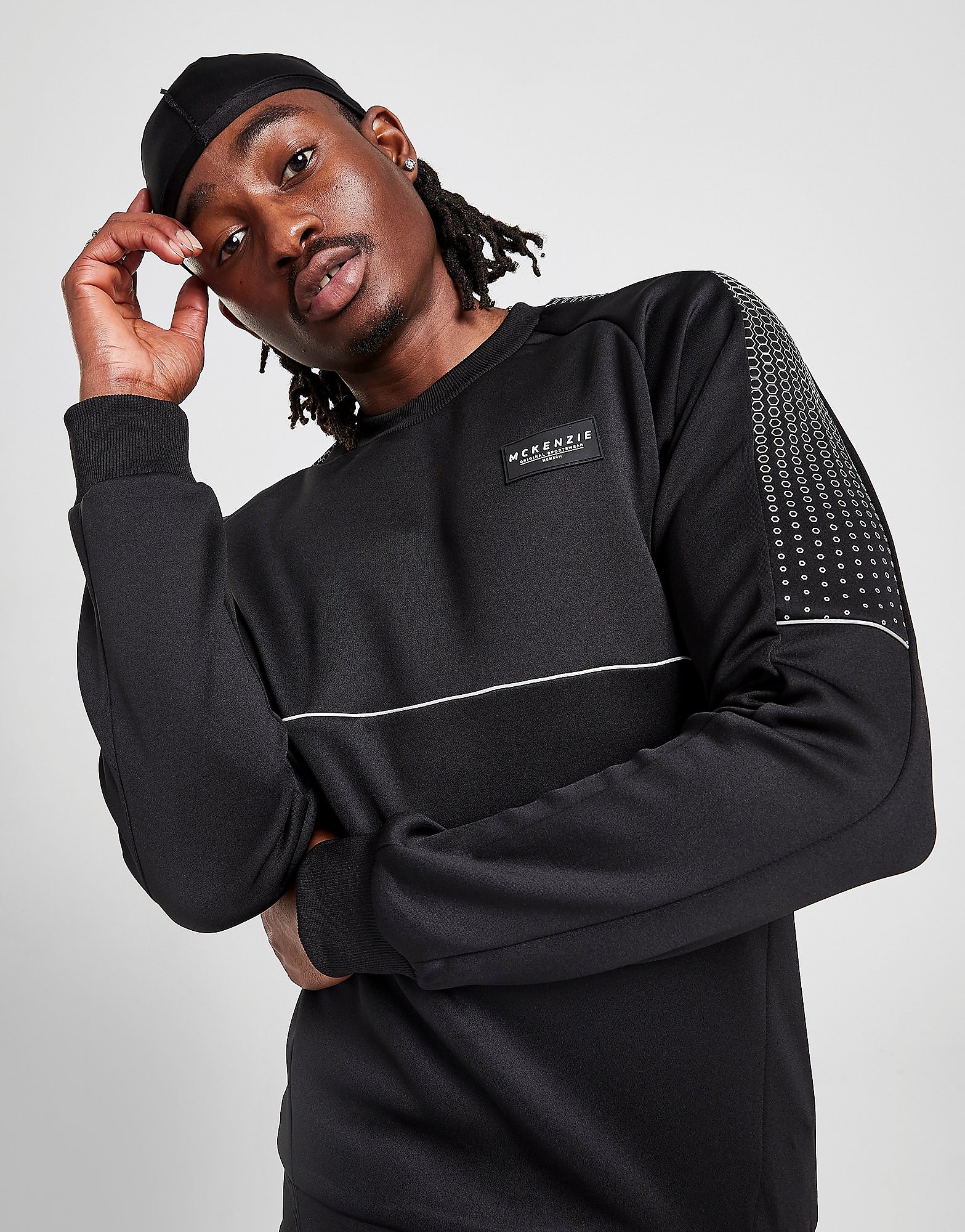 

McKenzie Kaiden Poly Crew Sweatshirt - Only at JD - Black - Mens, Black