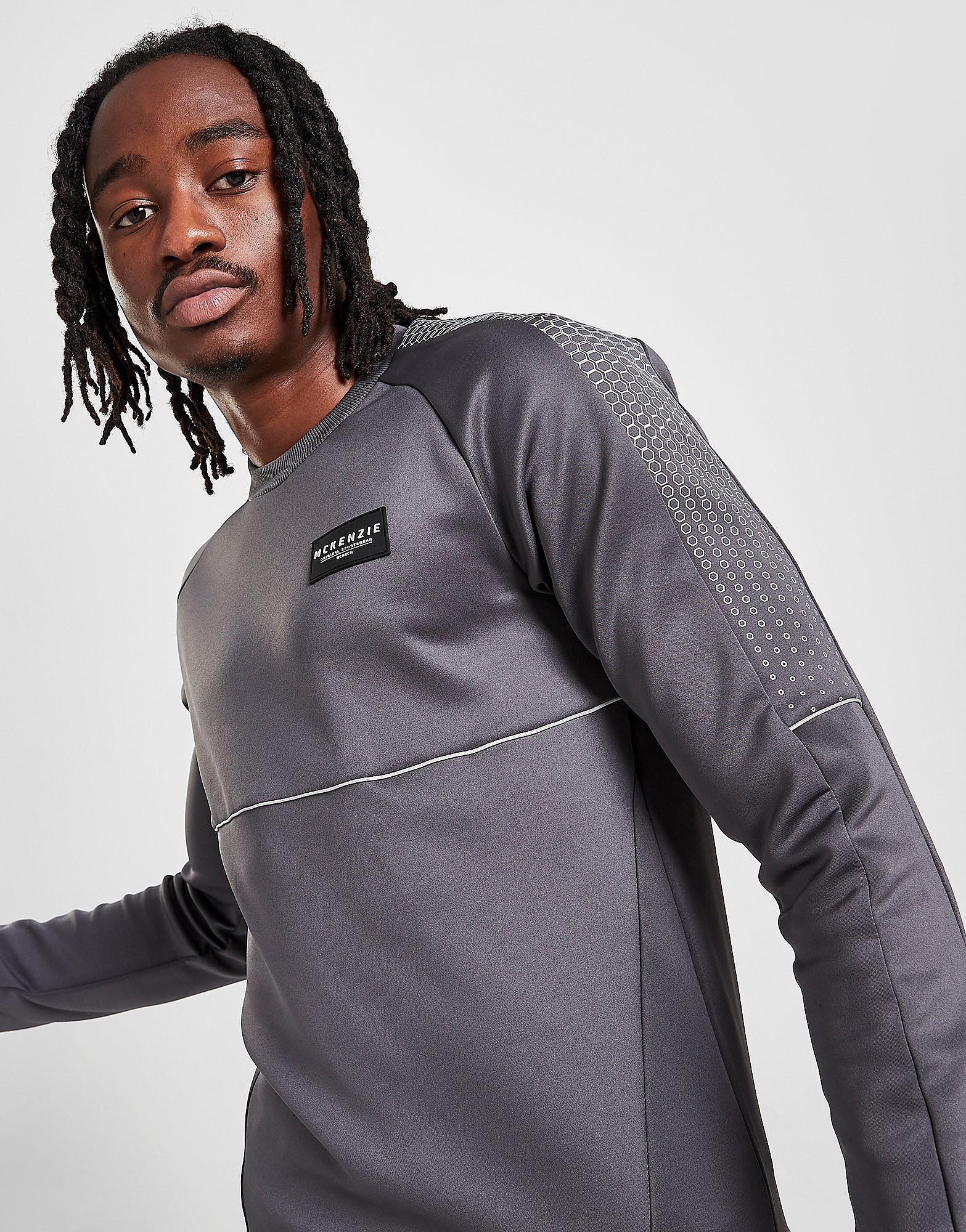 

McKenzie Kaiden Poly Crew Sweatshirt - Only at JD - Grey - Mens, Grey