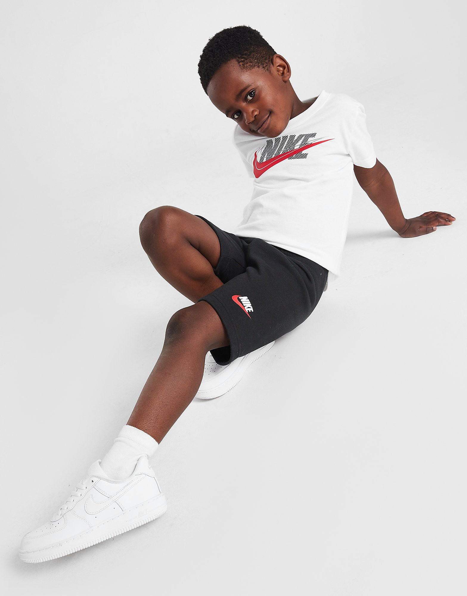 Nike Double Swoosh T-Shirt/Shorts Set Children - Only at JD, Vit