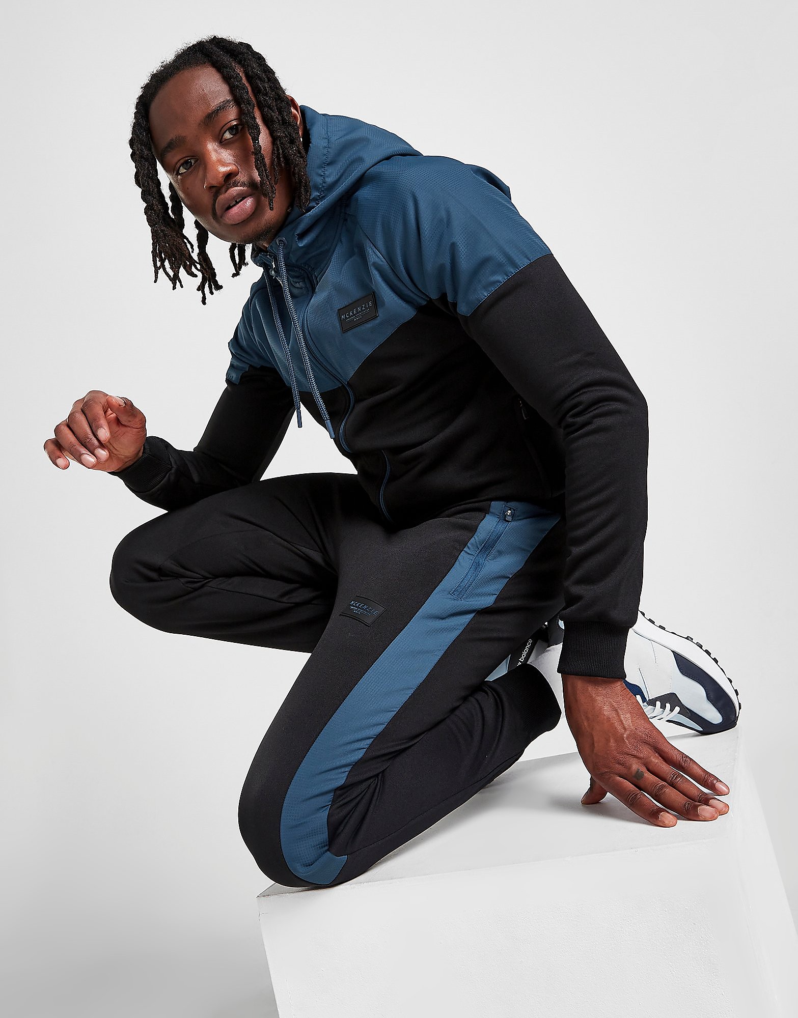 

McKenzie Hermon Poly Fleece Full Zip Tracksuit - Only at JD - Black - Mens, Black