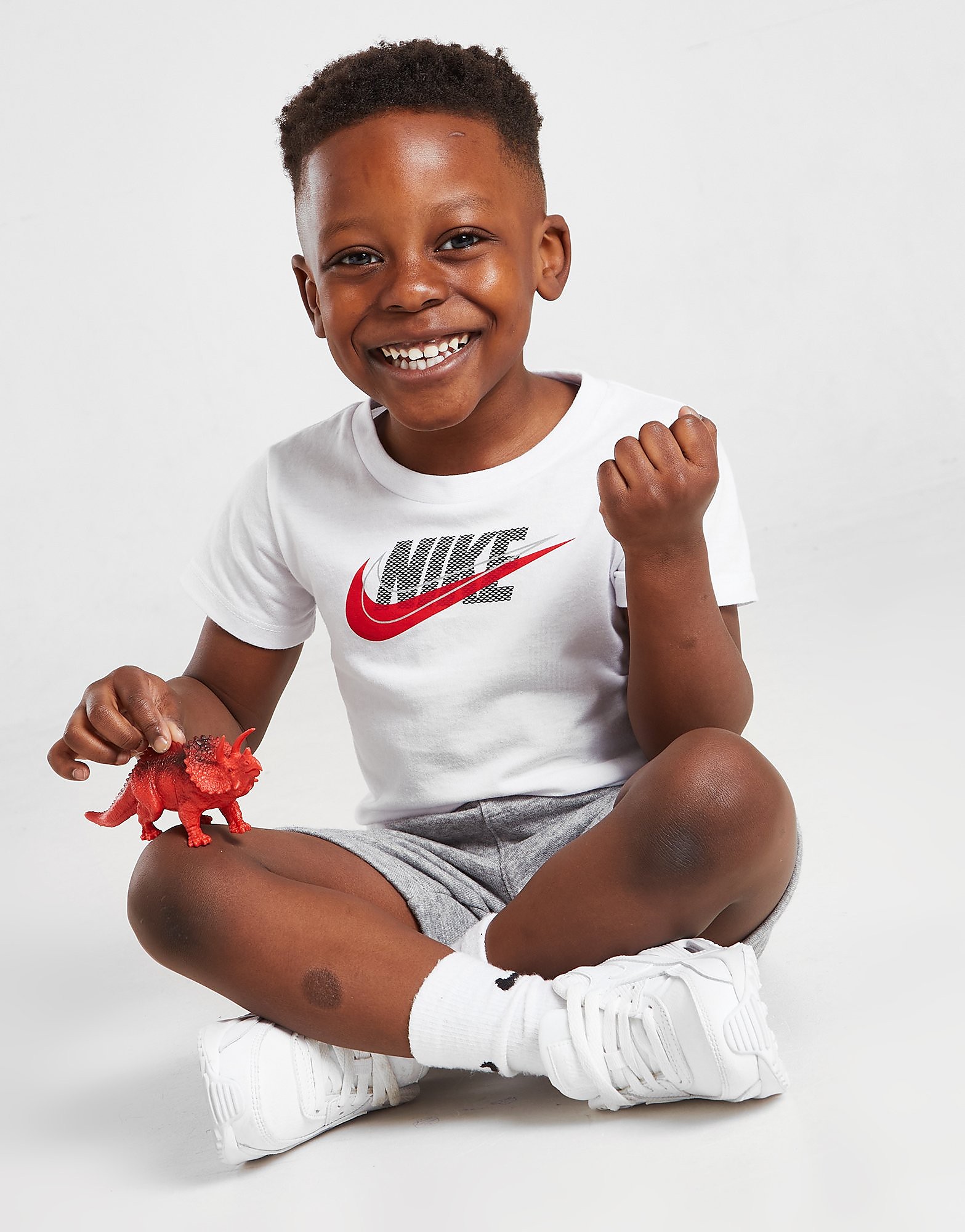 

Nike Double Swoosh T-Shirt/Shorts Set Infant - Only at JD - White/WH/RD/GY$ - Kids, White/WH/RD/GY$
