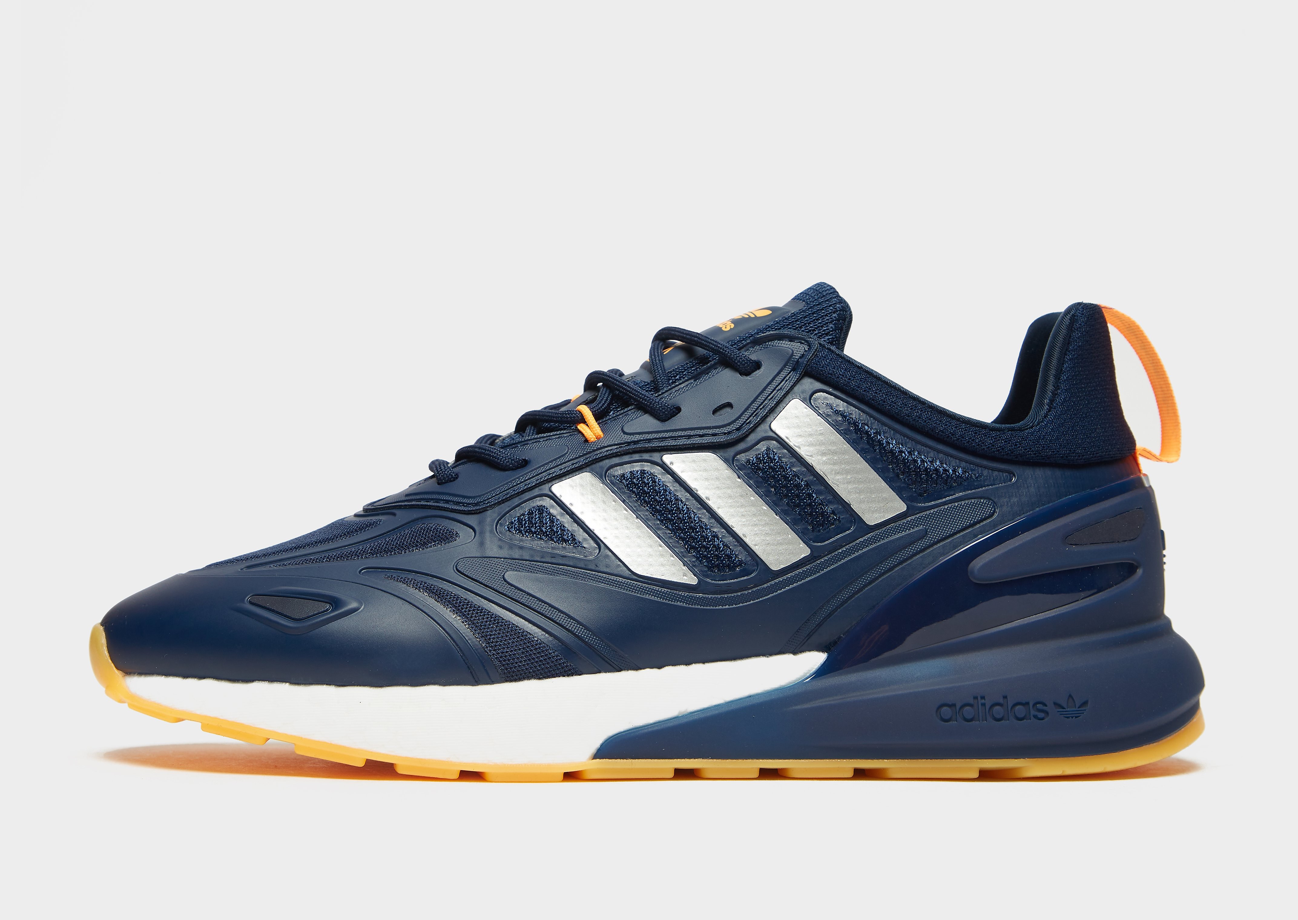 

adidas Originals ZX 2K Boost 2.0 - Night Indigo / Silver Metallic / Flash Orange - Mens, Night Indigo / Silver Metallic / Flash Orange