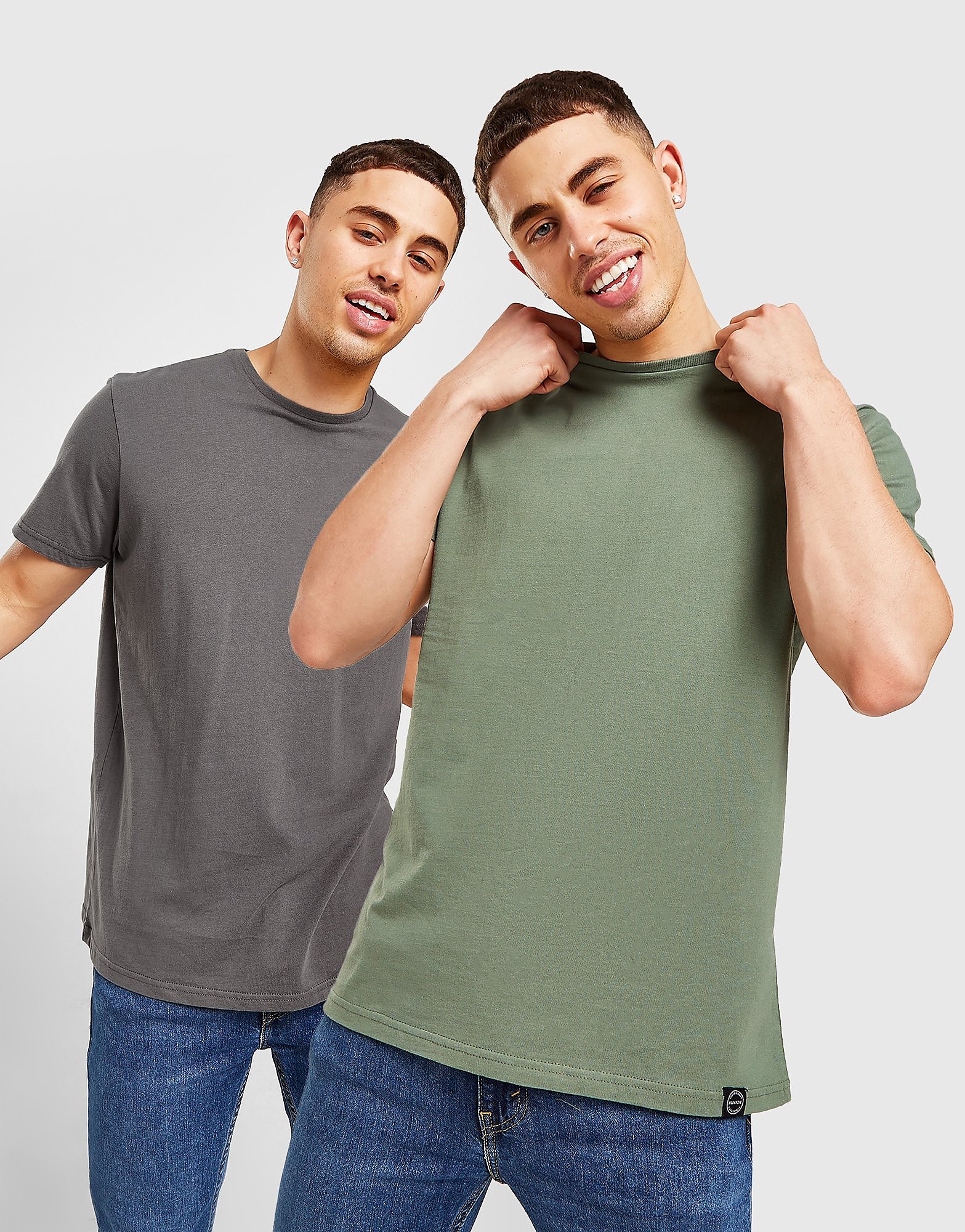 

Sustainable McKenzie Essential 2-Pack T-Shirts - Green/Grey, Green/Grey
