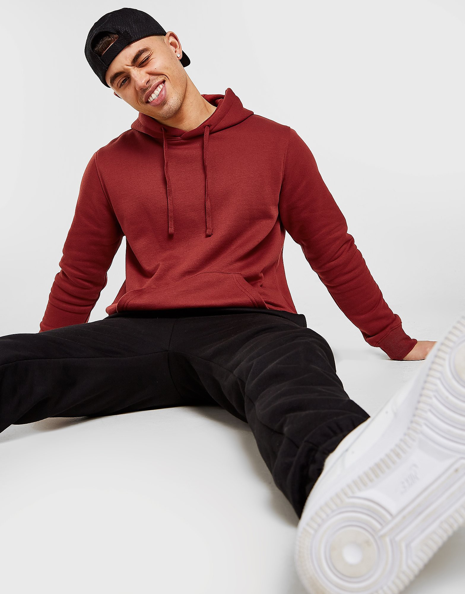 

Sustainable McKenzie Essential Overhead Hoodie - Red - Mens, Red