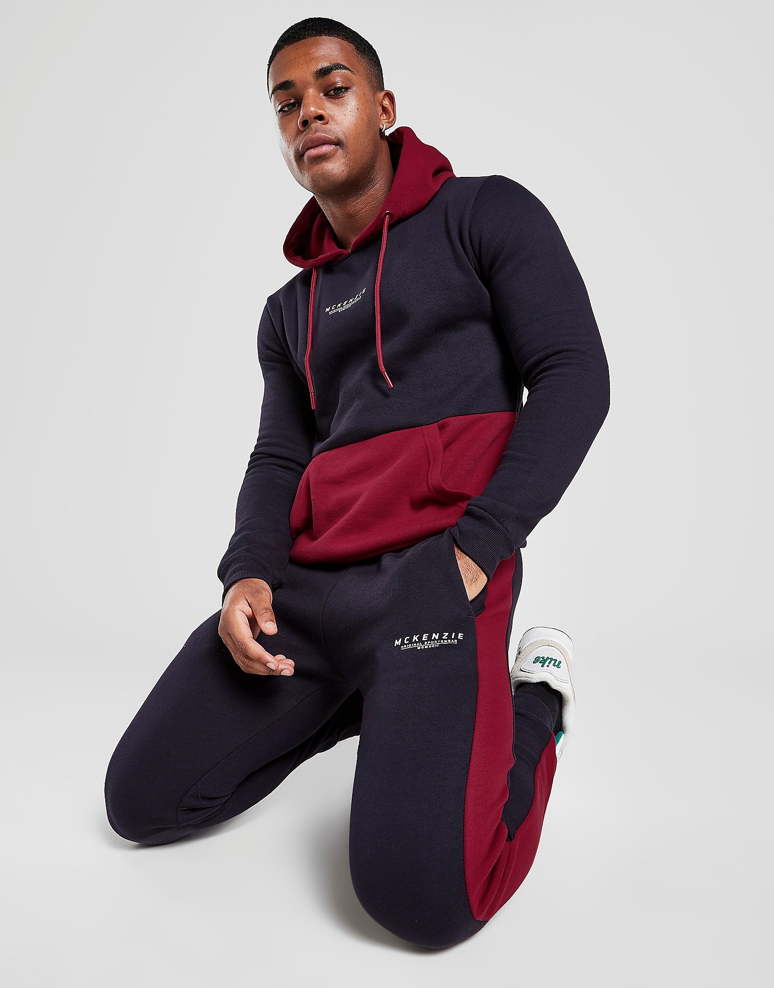 

McKenzie Exon Fleece Hooded Tracksuit - Only at JD - Navy/Red - Mens, Navy/Red