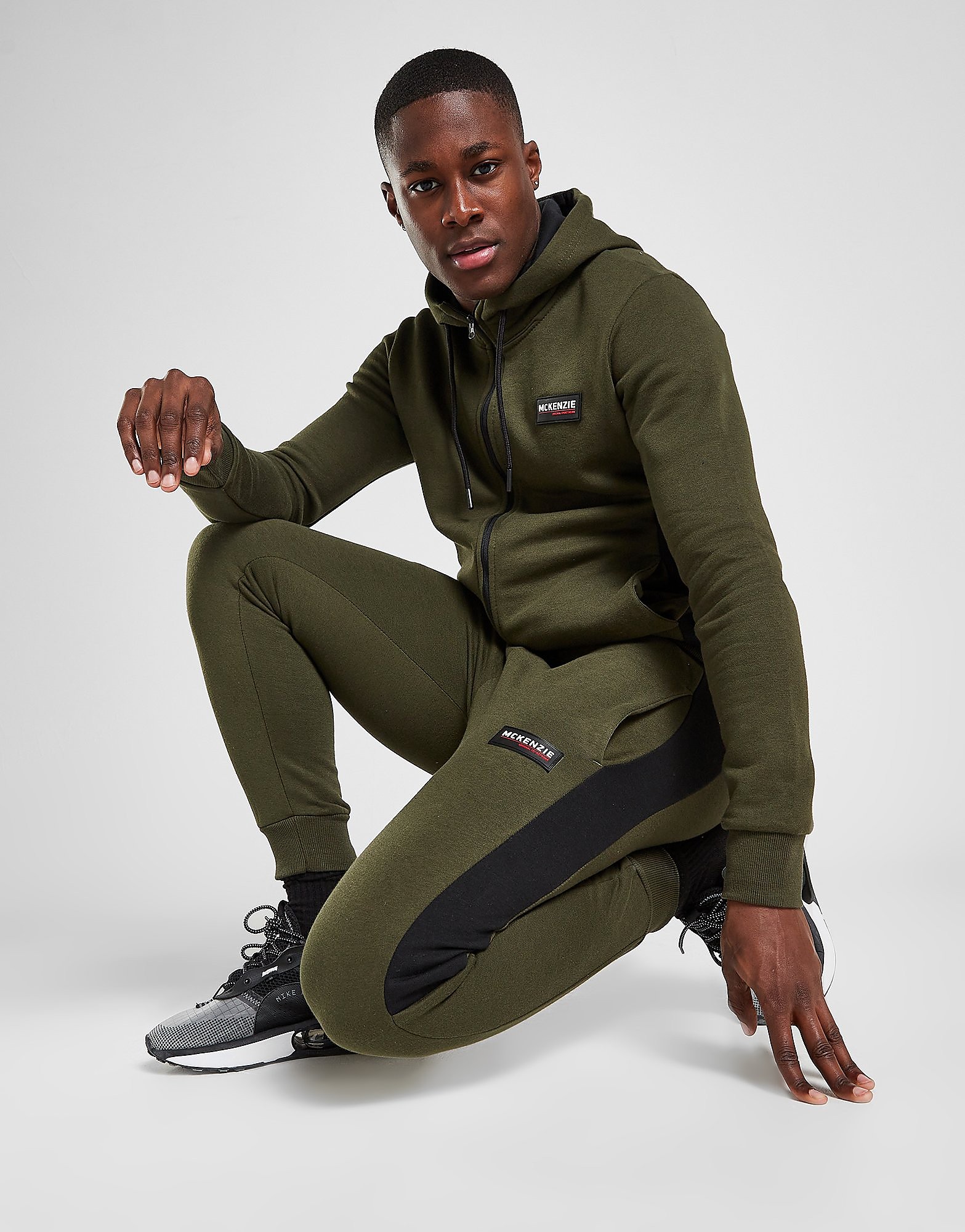 

McKenzie Jester Fleece Full Zip Tracksuit - Only at JD - Green - Mens, Green