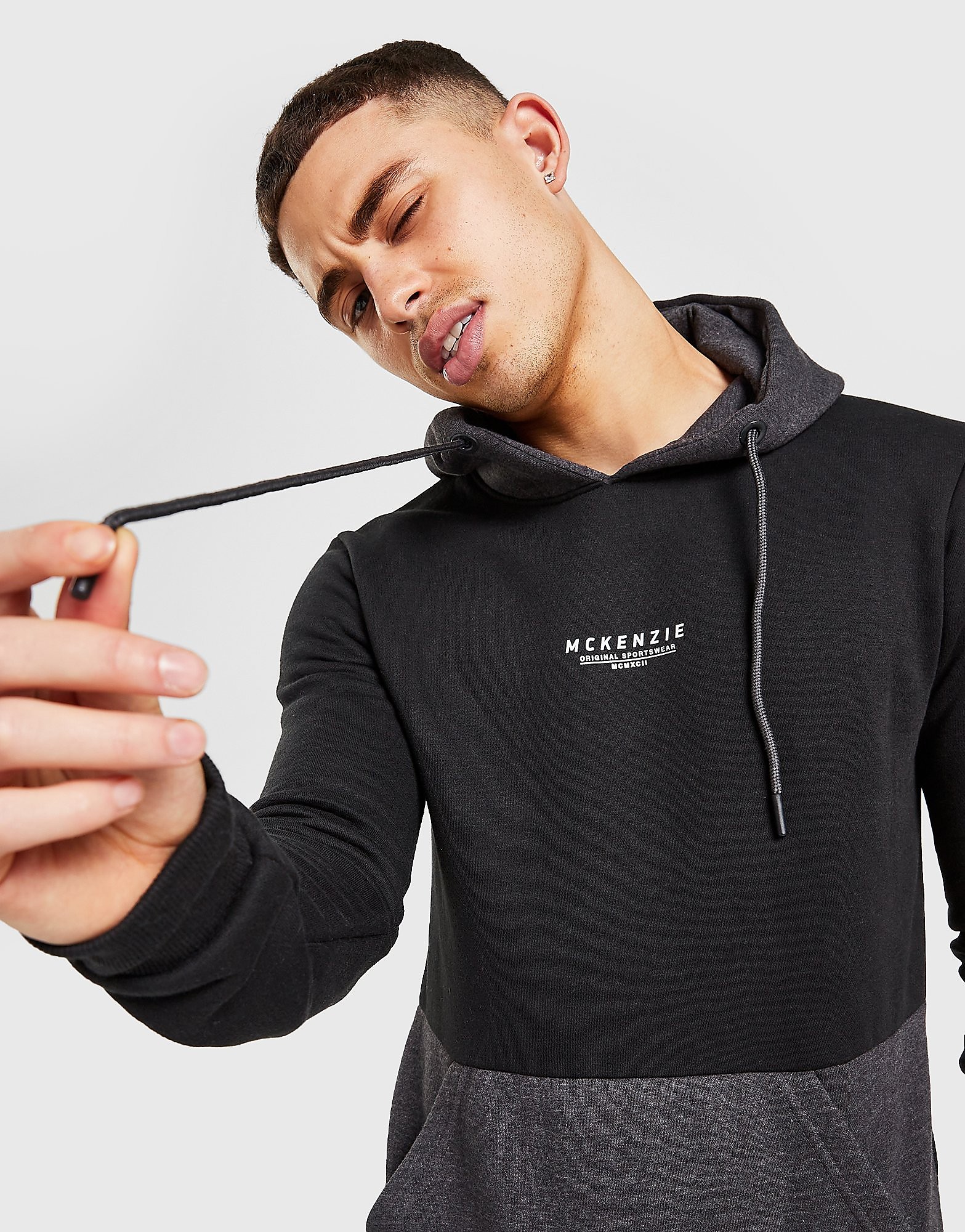 

McKenzie Exon Fleece Hooded Tracksuit - Only at JD - Black - Mens, Black