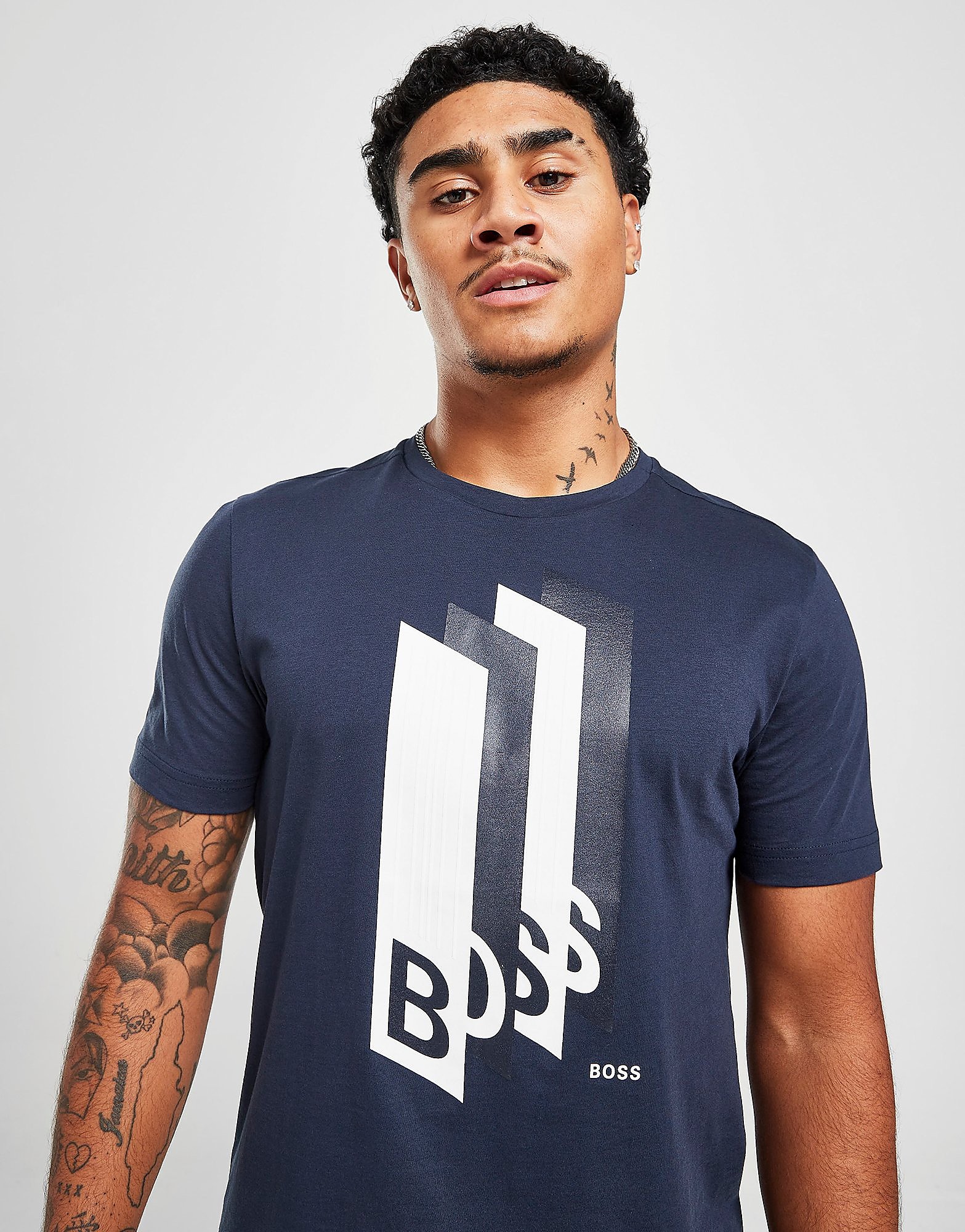 

BOSS Card Stack T-Shirt - Navy - Mens, Navy