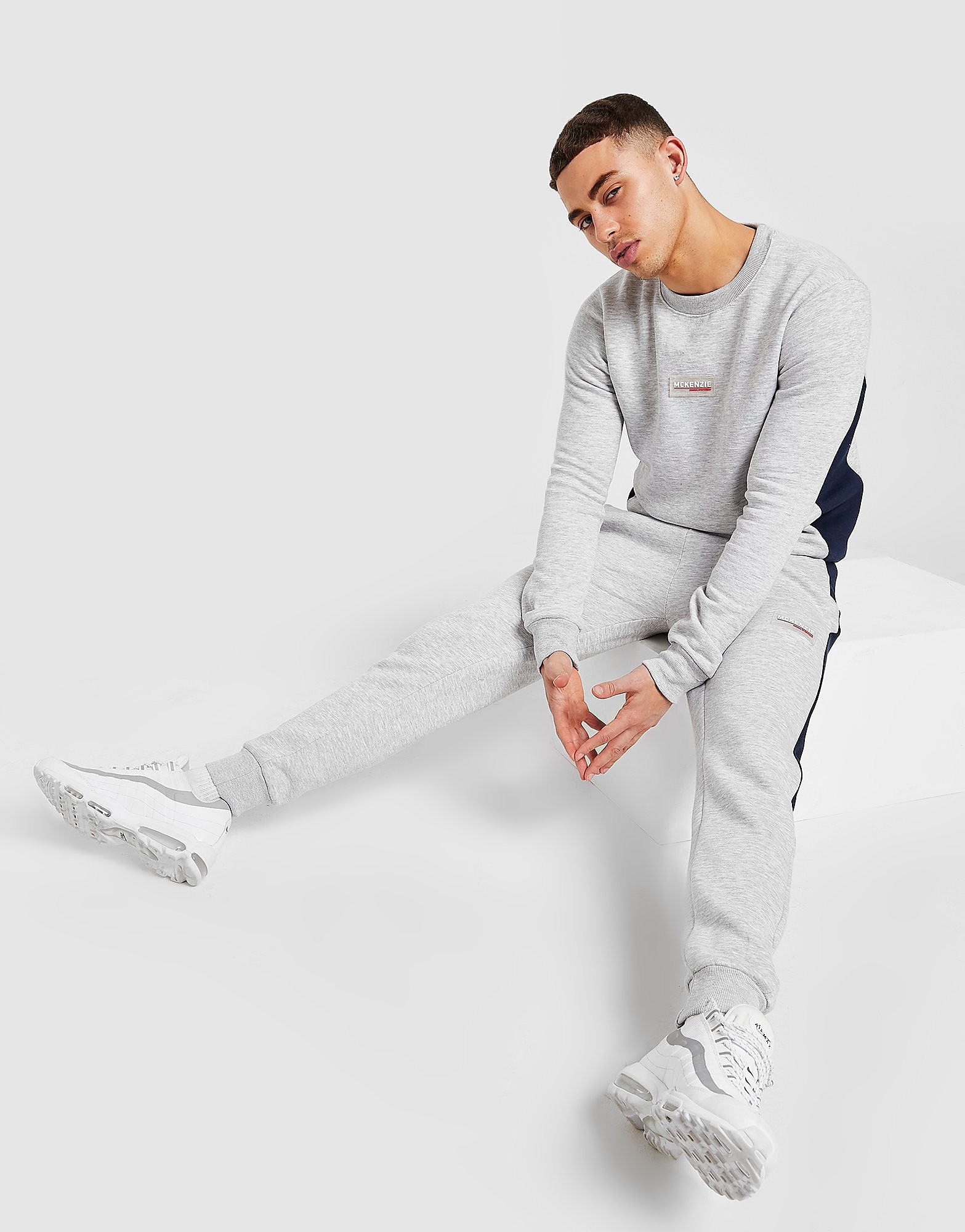 

McKenzie Jester Fleece Crew Tracksuit - Only at JD - Grey - Mens, Grey