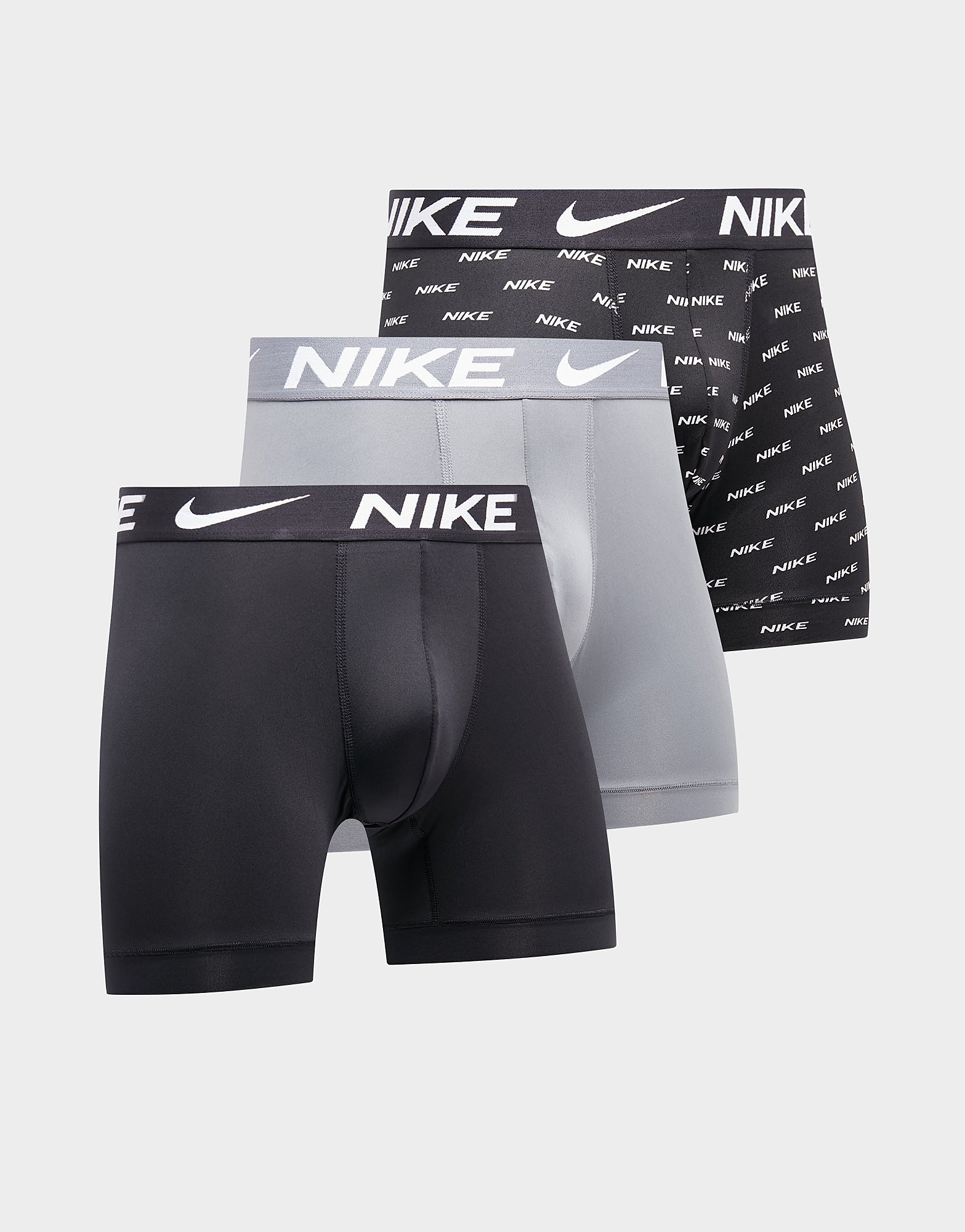 Nike 3-Pack Boxers - Black/Grey - Mens, Black/Grey
