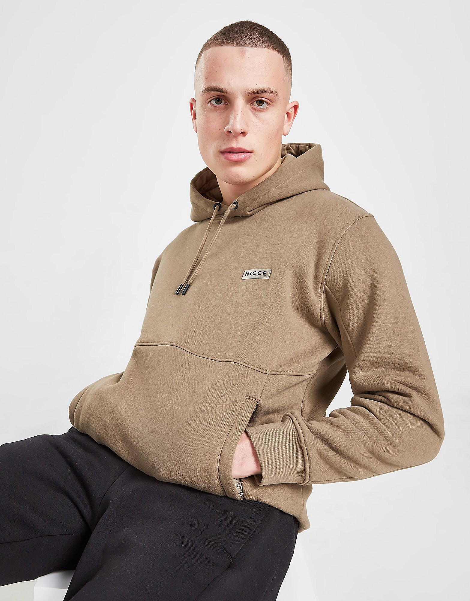 

Nicce Insignia Overhead Hoodie - Only at JD - Brown - Mens, Brown