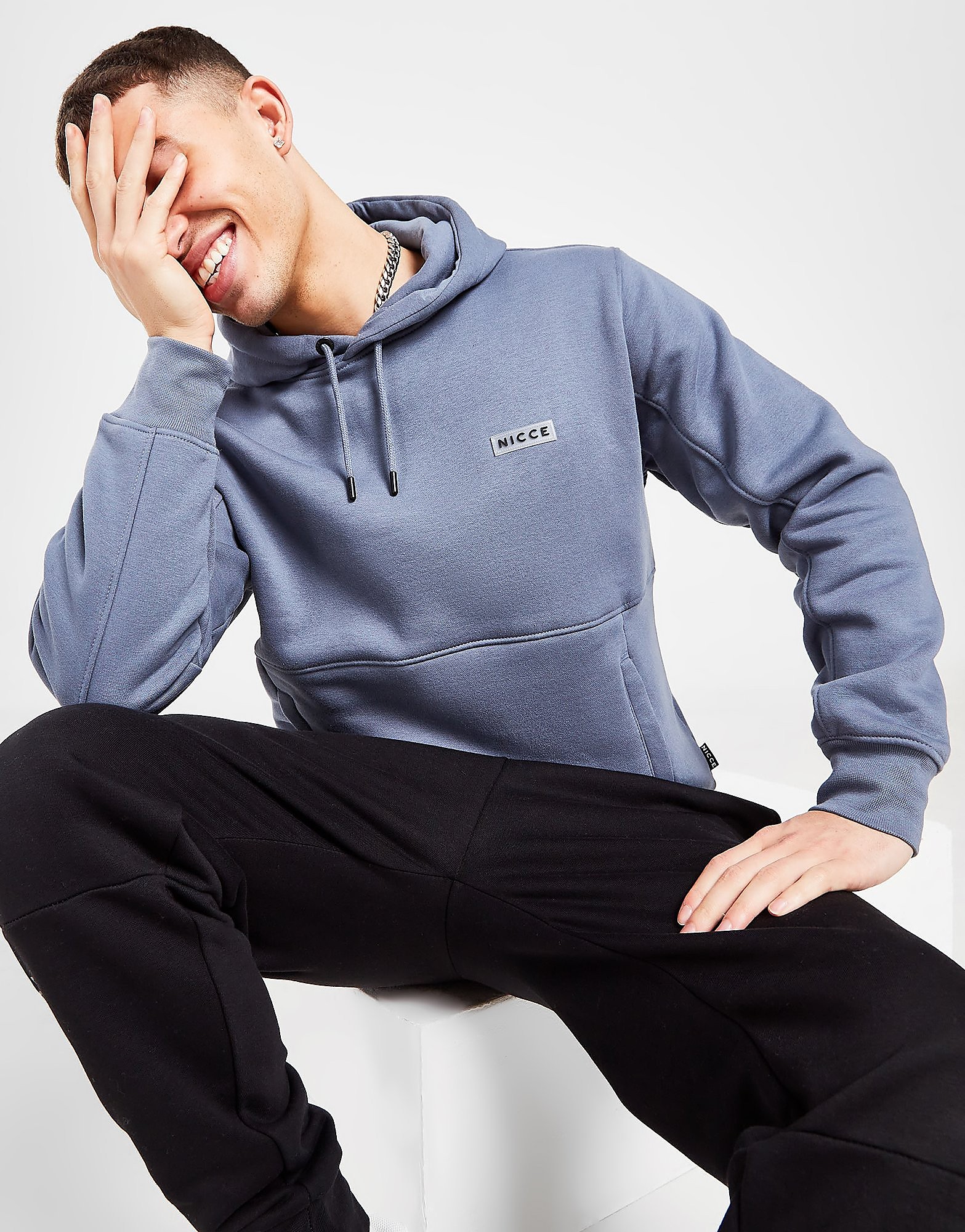 

Nicce Insignia Overhead Hoodie - Only at JD - Blue - Mens, Blue