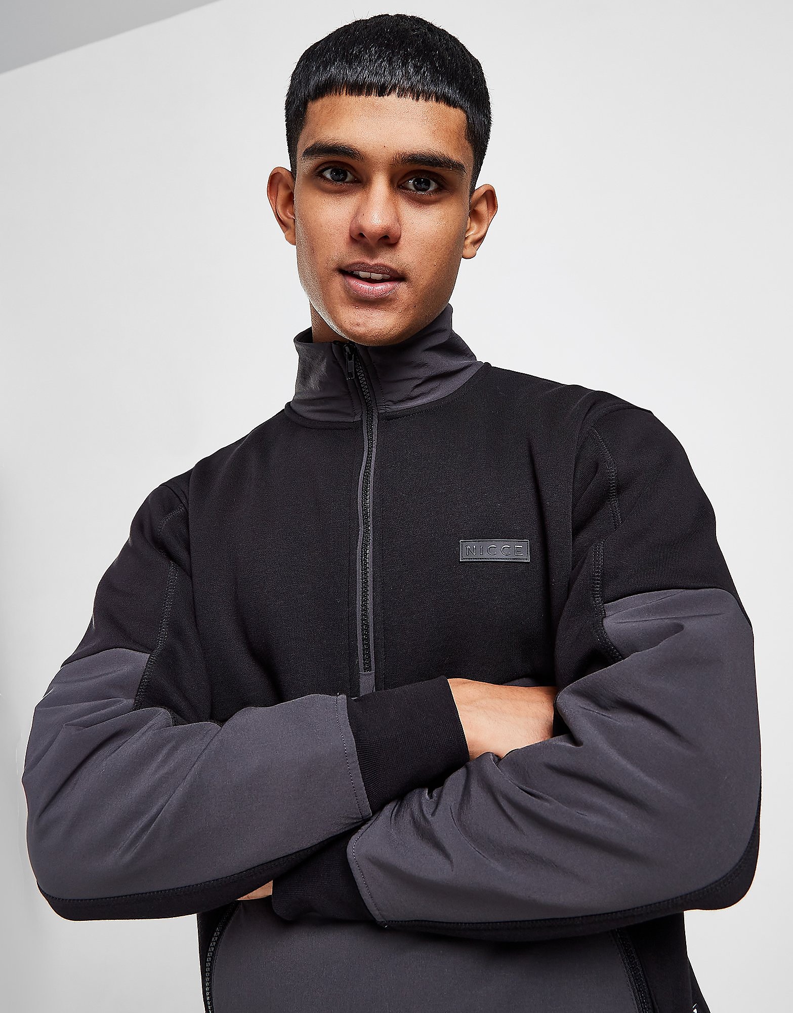 

Nicce Summit 1/2 Zip Sweatshirt - Black - Mens, Black