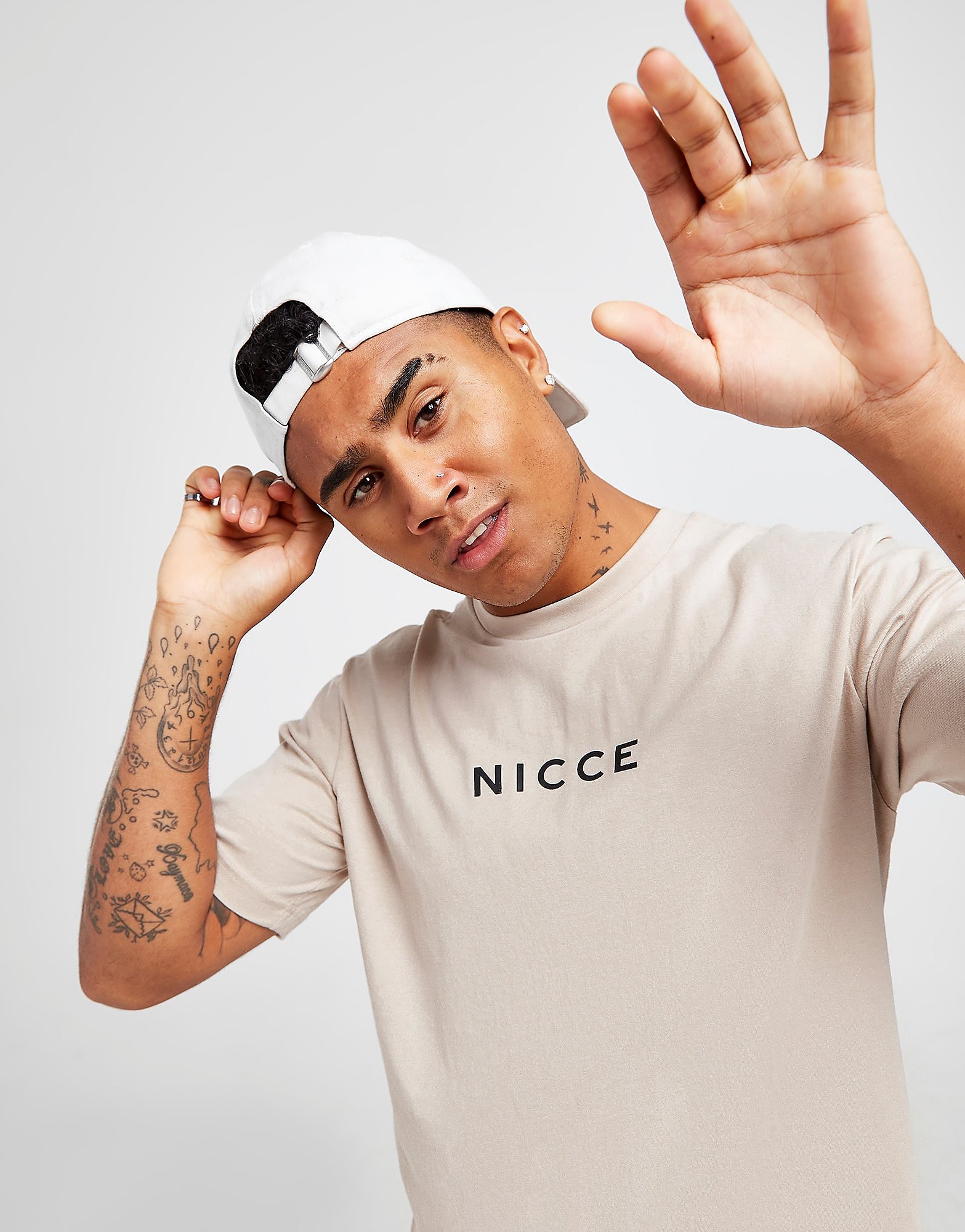 

Nicce Centre Logo T-Shirt - Beige - Mens, Beige